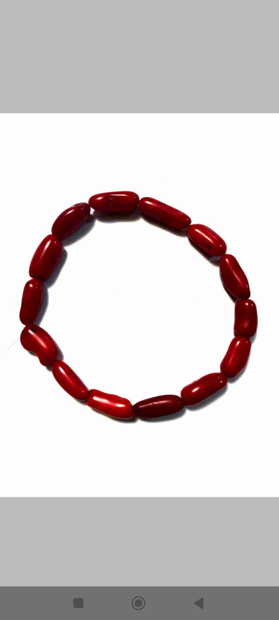 Pulsera de Coral  Rojo genuino - miniatura 2