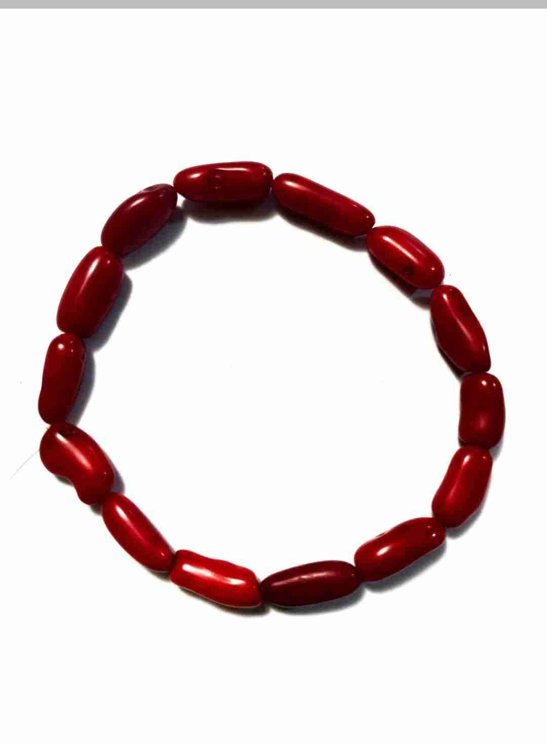 Pulsera de Coral  Rojo genuino - miniatura 3