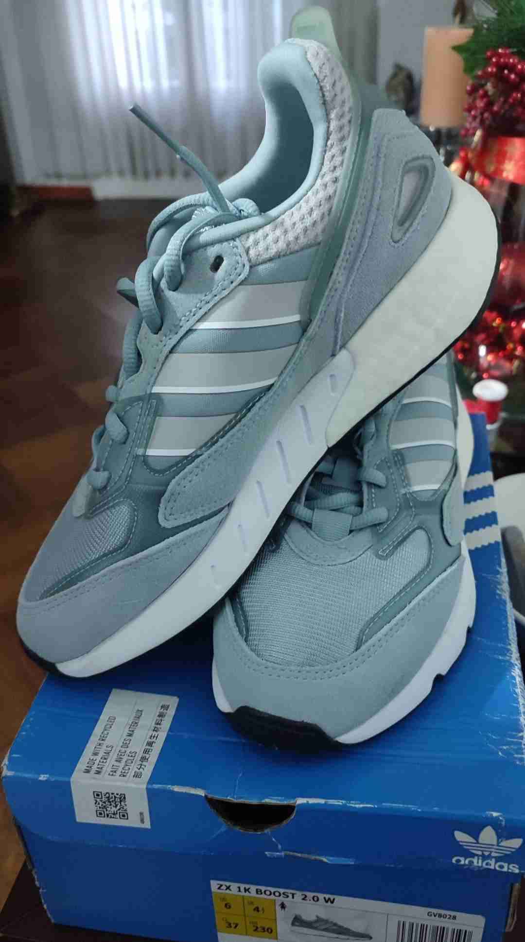 Zapatillas Adidas ZX 1K Boost celestes - 1