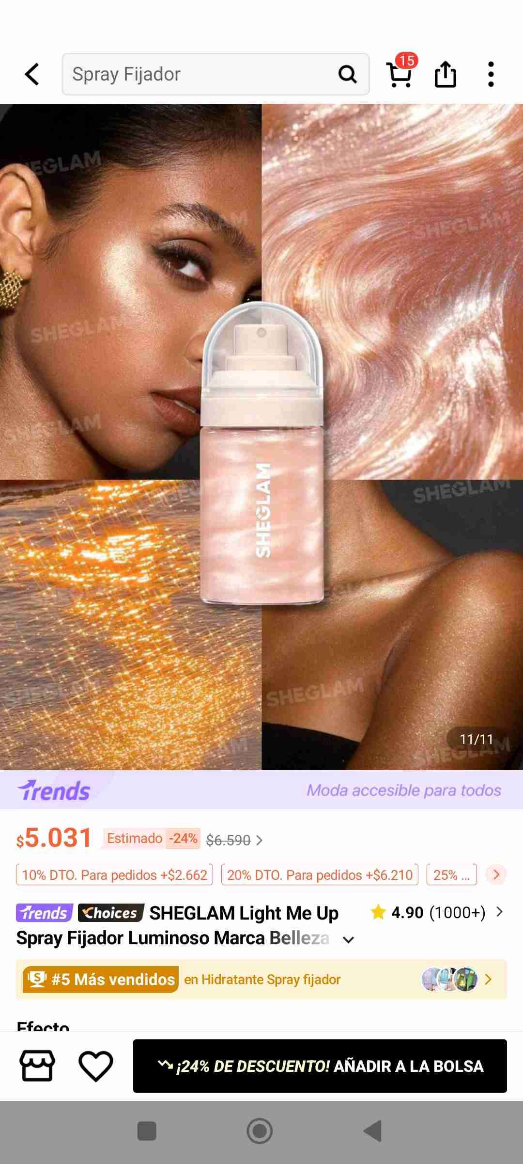 Spray Fijador Luminoso SHEGLAM - miniatura 3