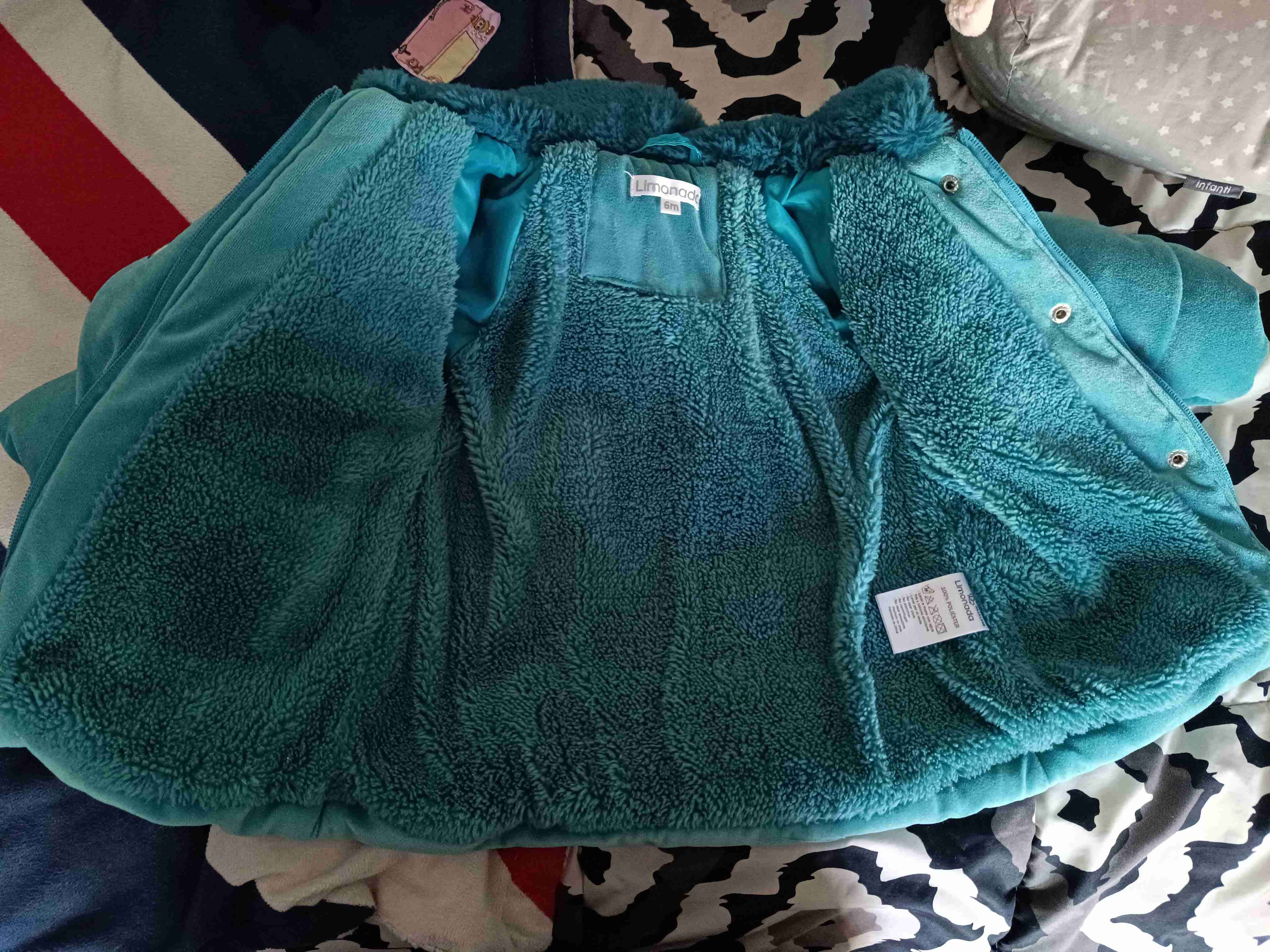 Chaqueta infantil azul de polar - miniatura 3