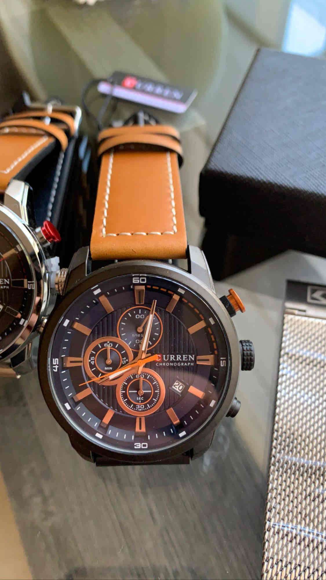 Reloj cronógrafo Curren marrón - miniatura 1