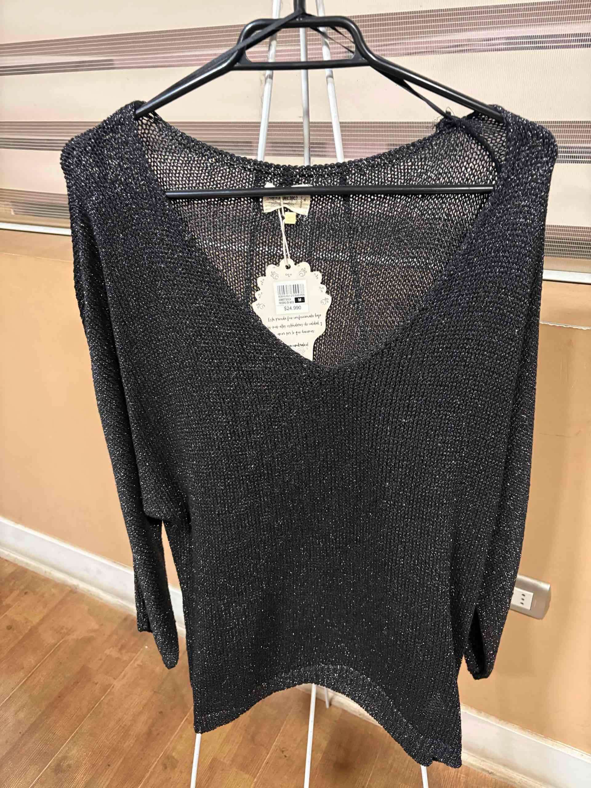 Suéter negro con brillo Umbrale - miniatura 2