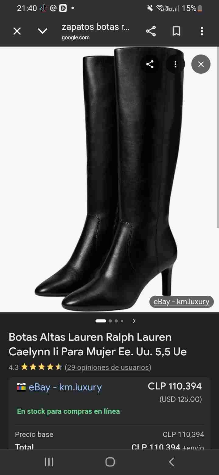 Botas altas negras mujer