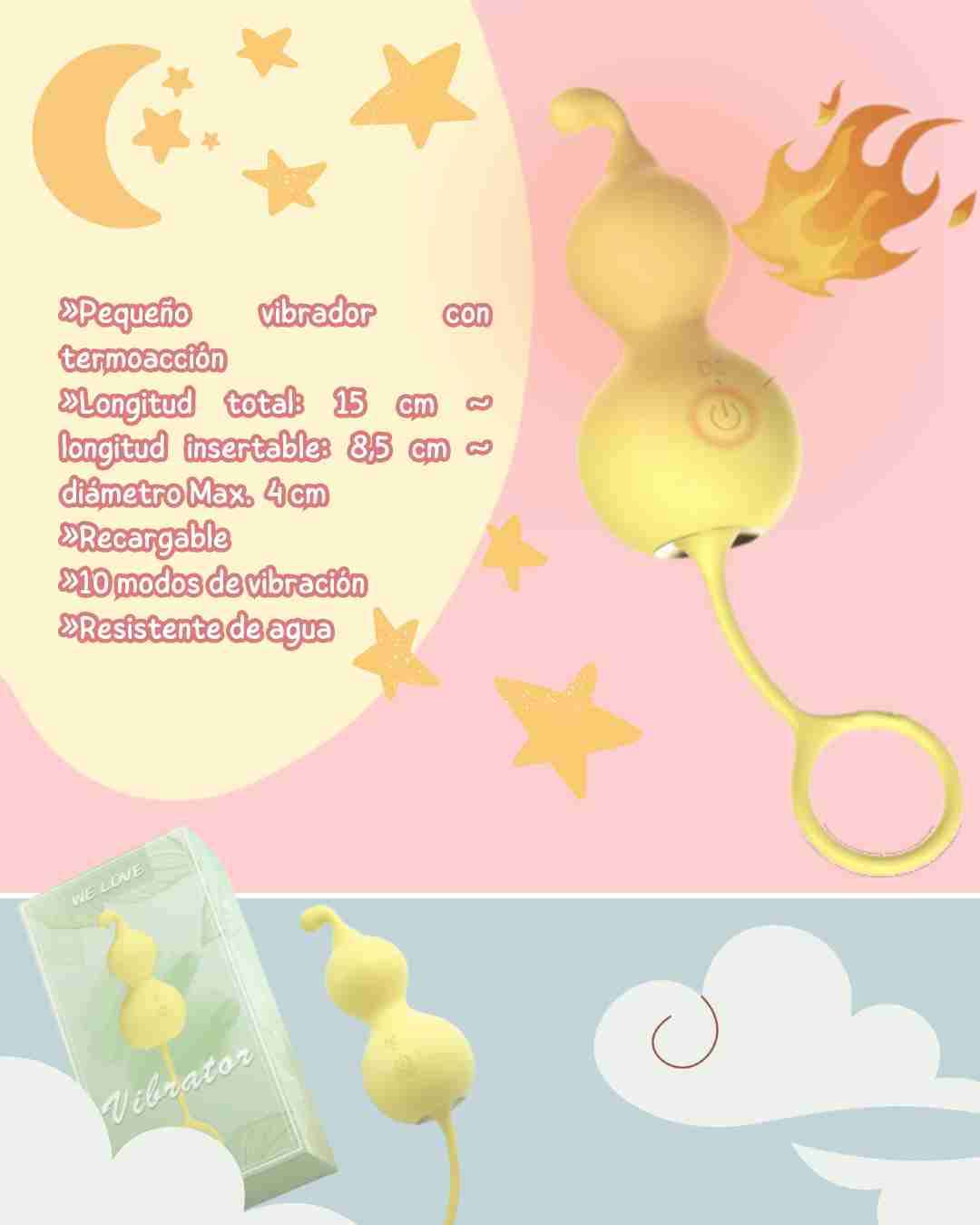 Vibrador amarillo sutil efecto térmico - miniatura 2