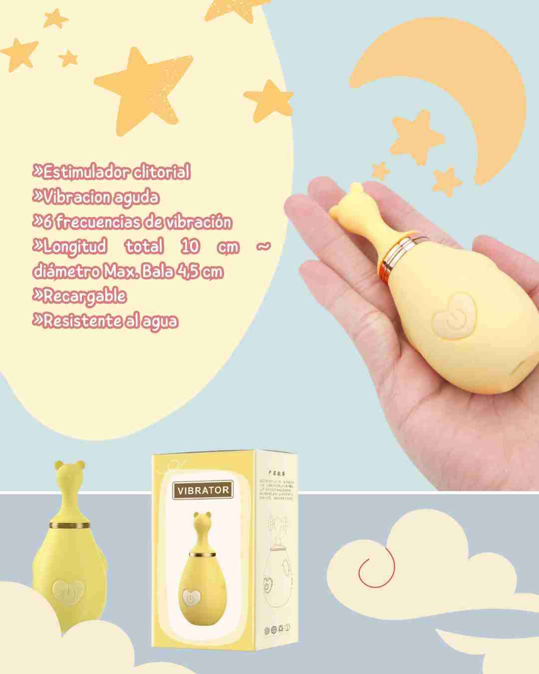 Vibrador Miji Mouse amarillo - miniatura 2