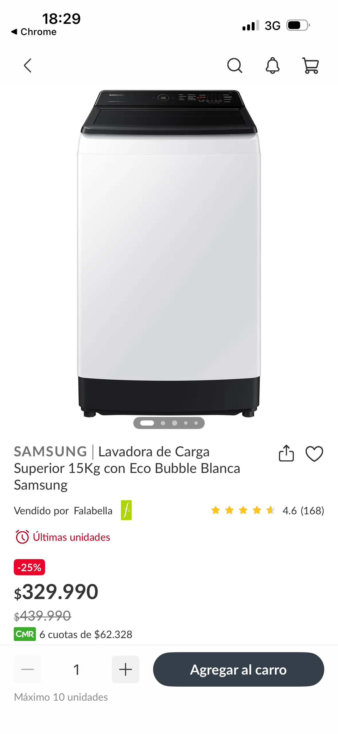 Lavadora Samsung 15 kilos nueva - miniatura 4