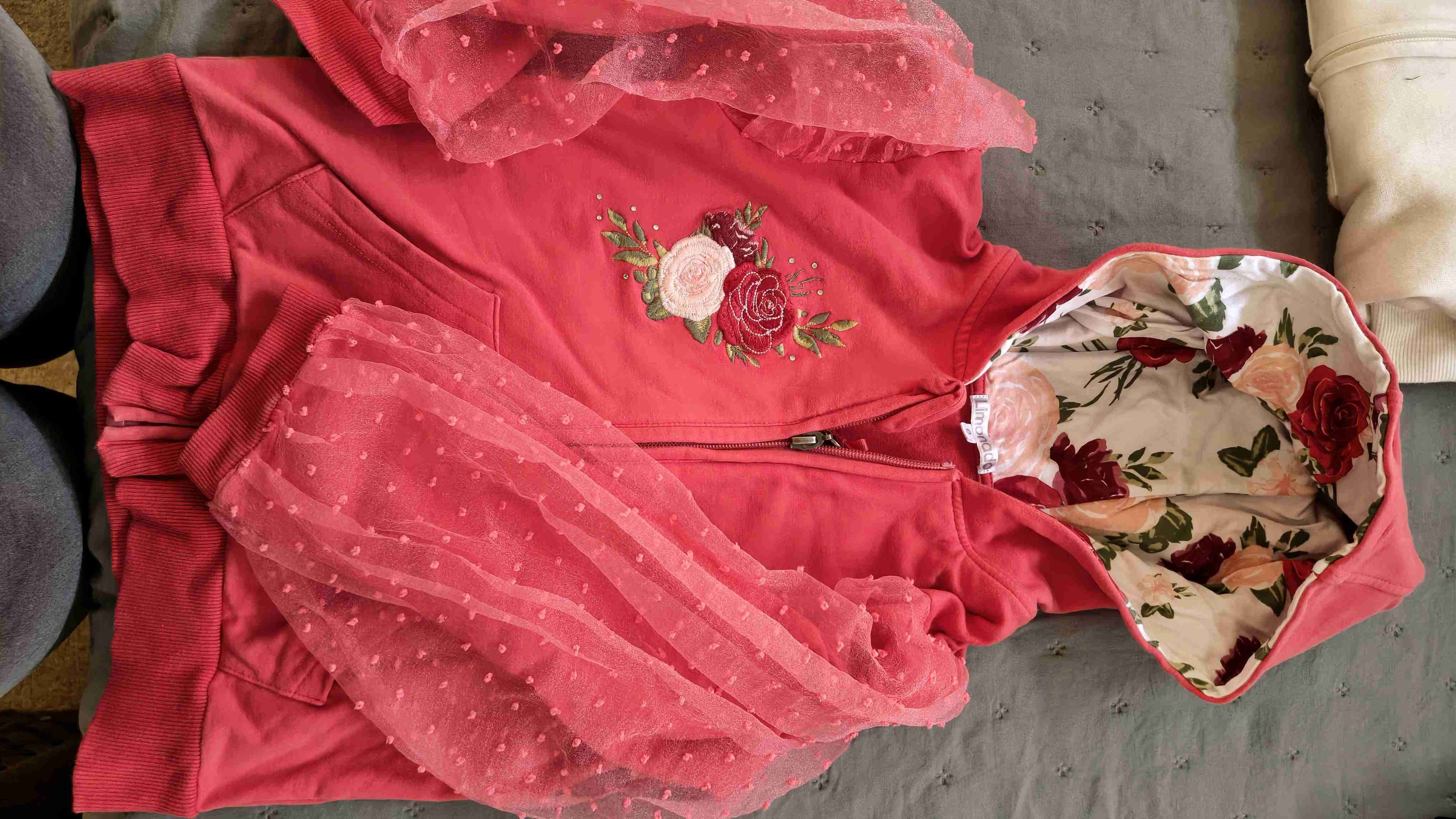 Cardigan tejido color burdeos - miniatura 2