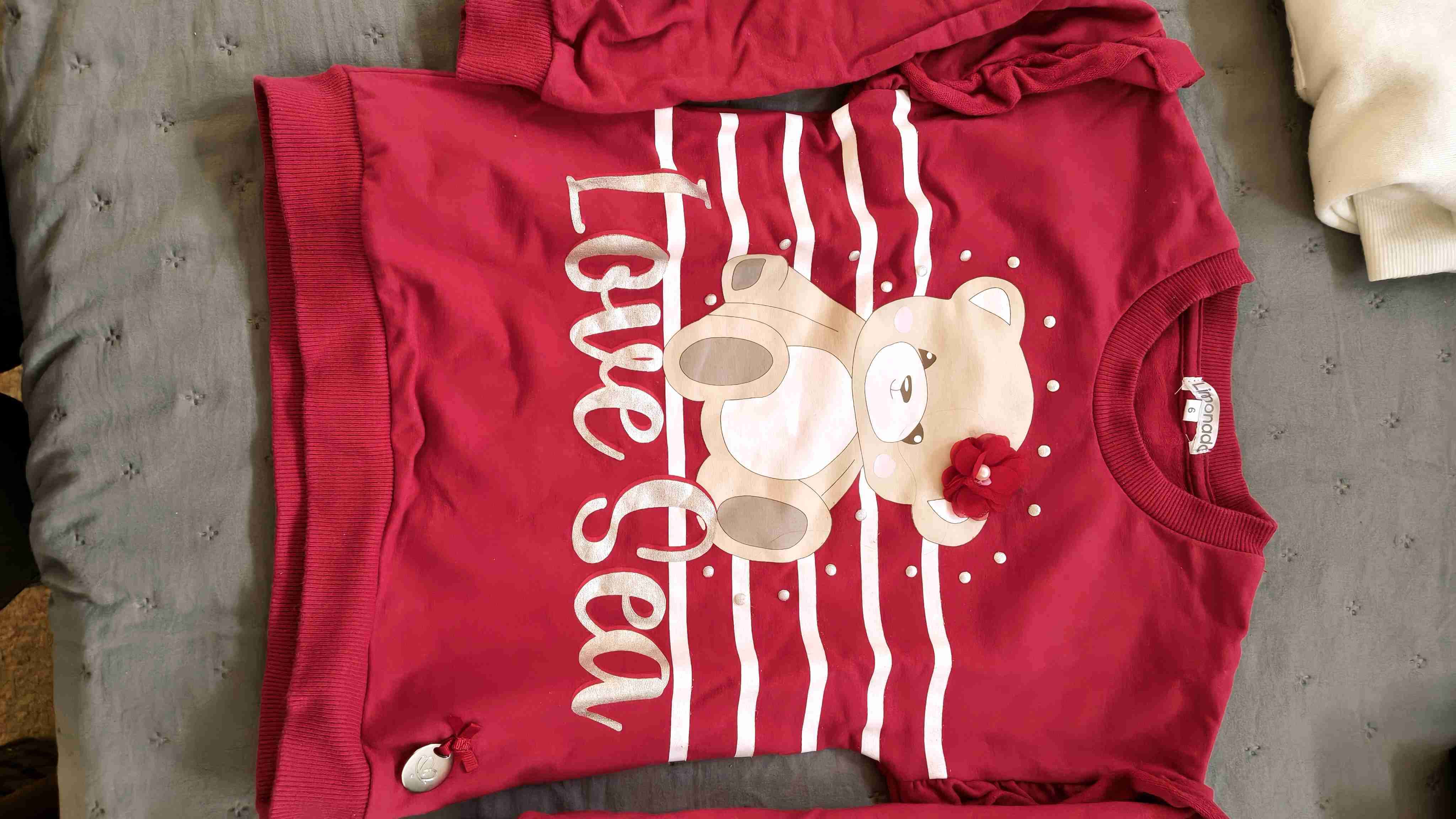 Cardigan tejido color burdeos - miniatura 3