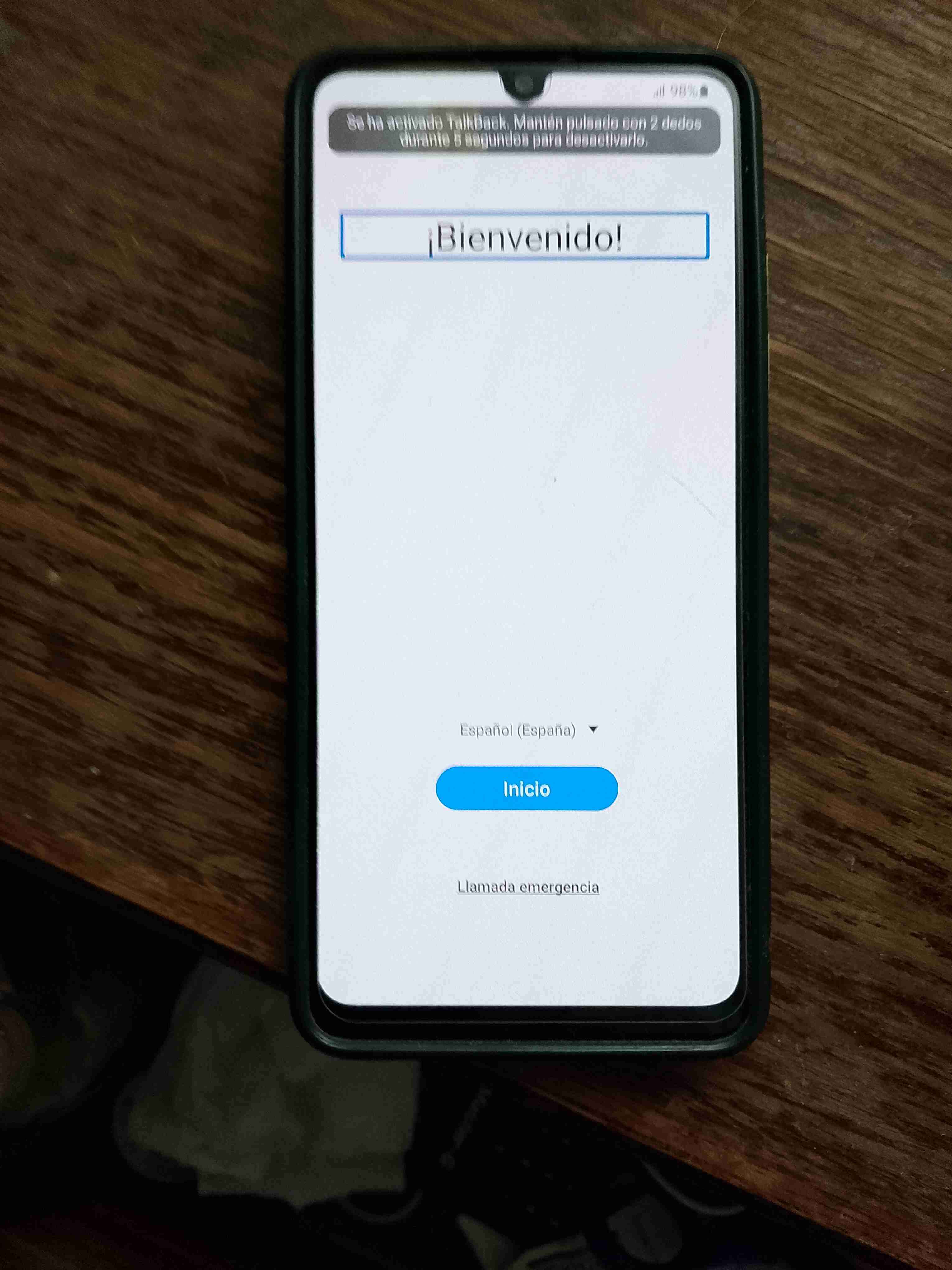 Teléfono móvil Android negro