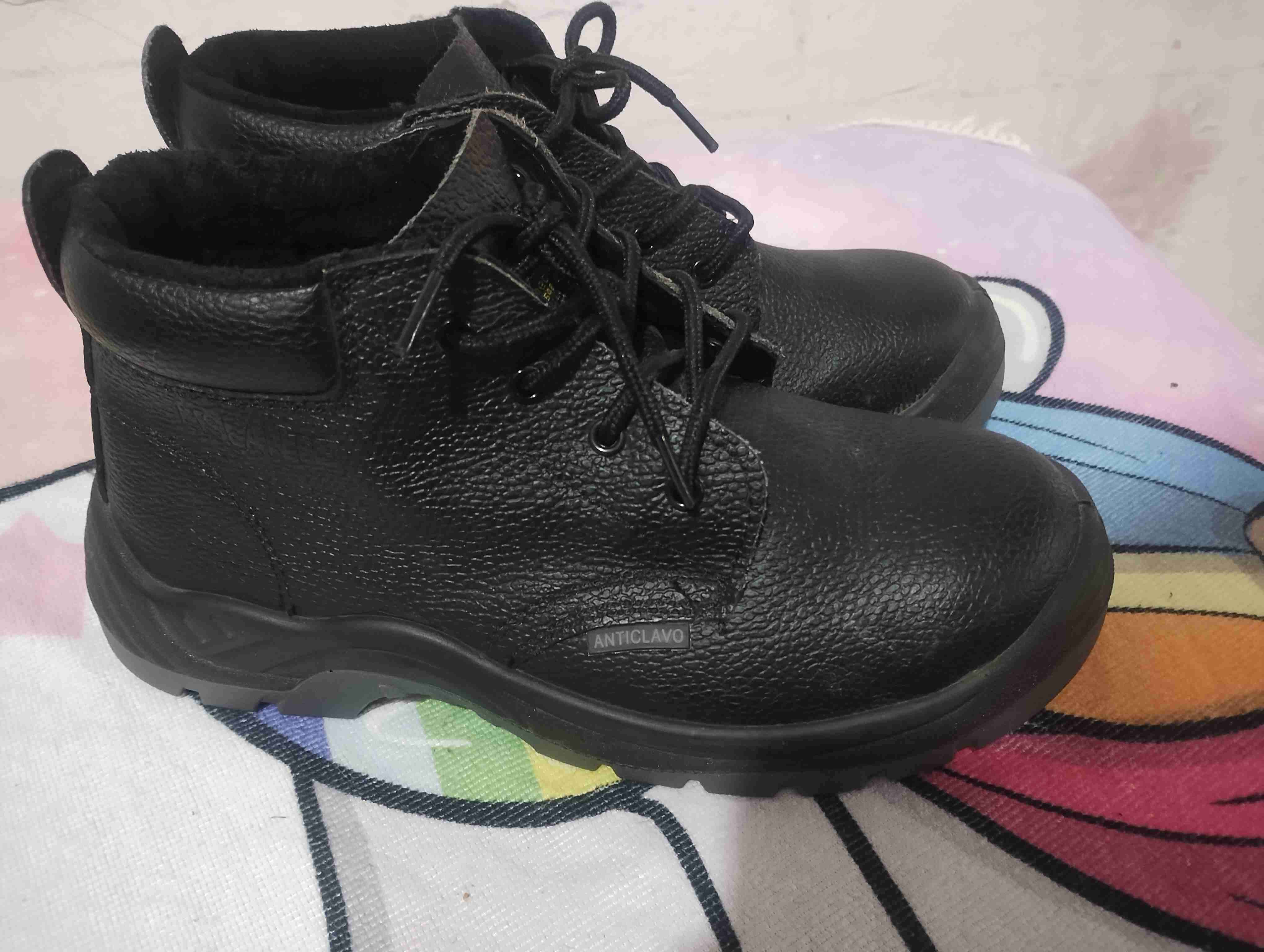 Zapatos de seguridad cuero negro Anticlavo - miniatura 1