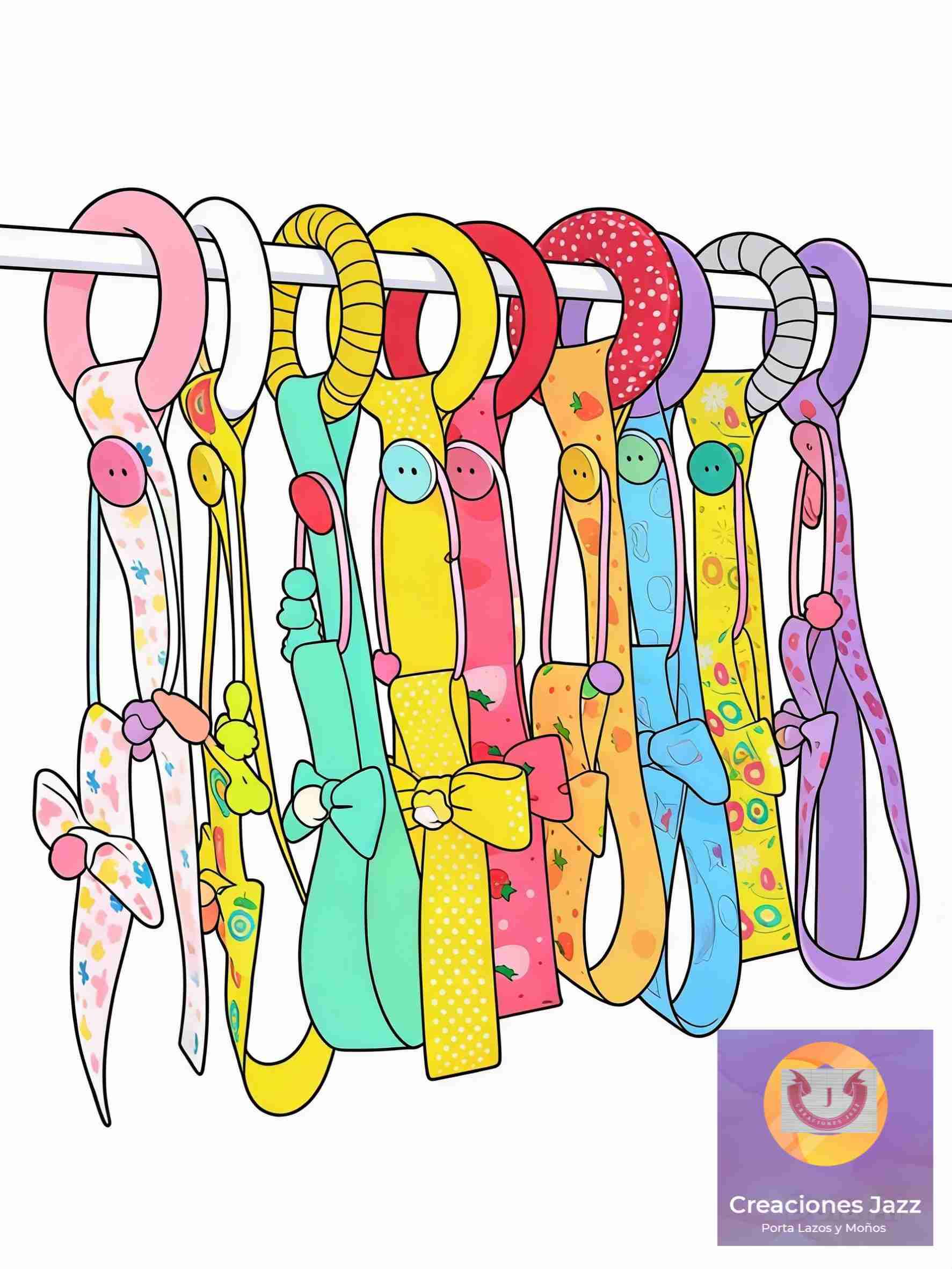 Colgadores de lazos coloridos - 1