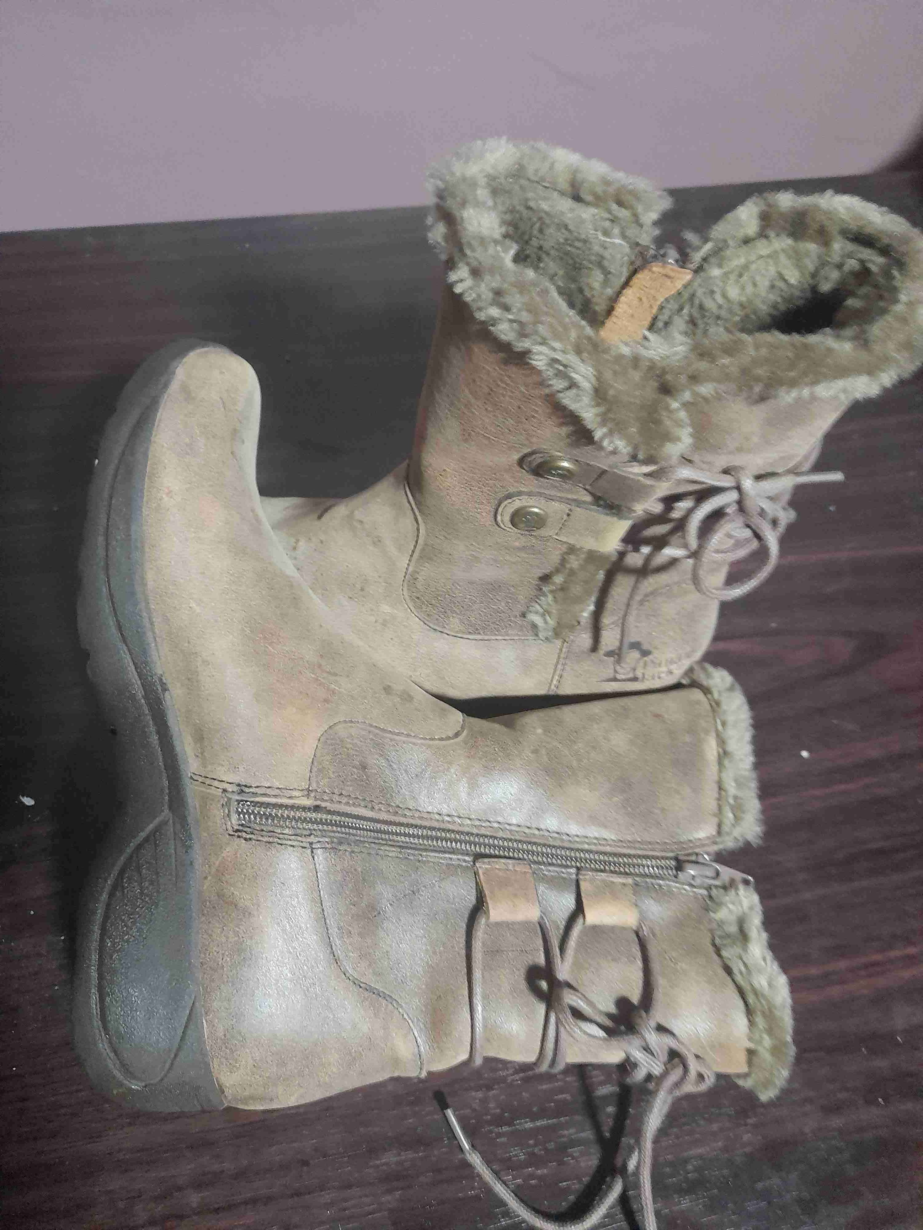 Botas de cuero con forro - 1