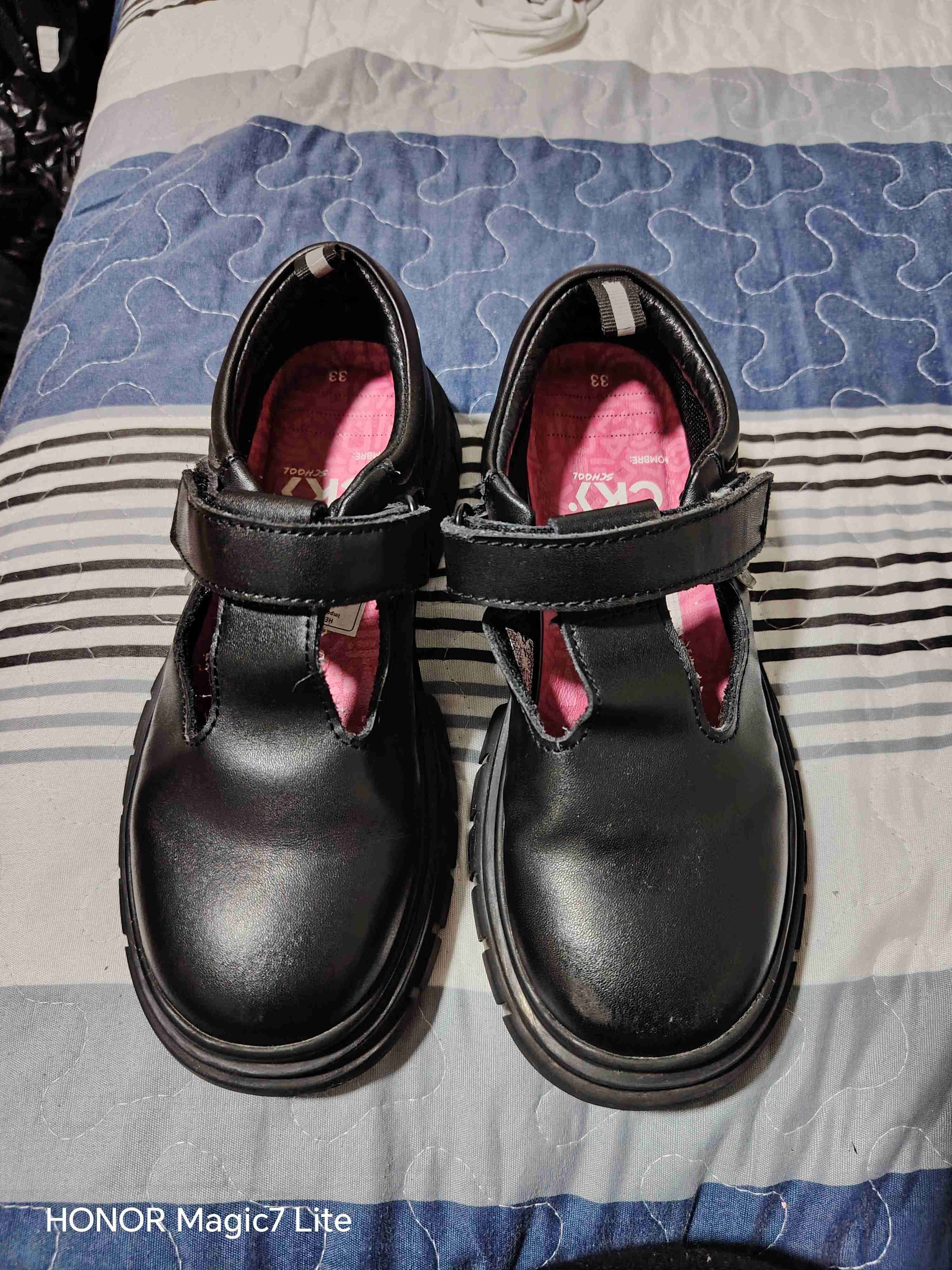 Zapatos escolares de cuero negro - miniatura 2