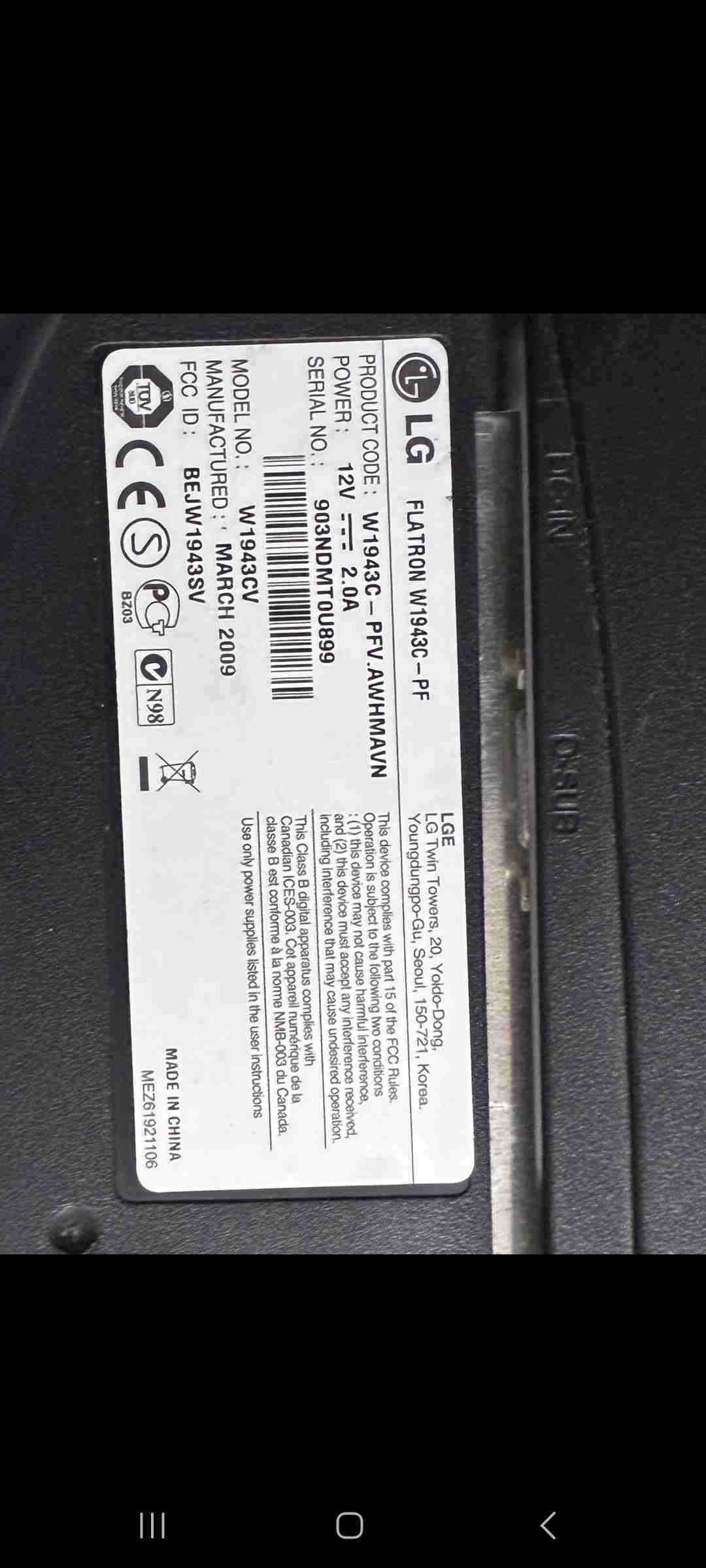 Pantalla LG Flatron 19 pulgadas - miniatura 3