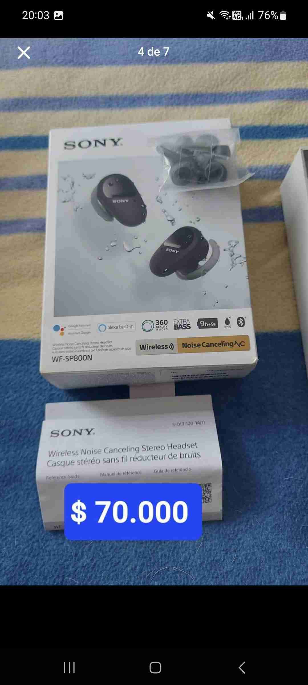 Audífonos Sony Bluetooth - miniatura 3