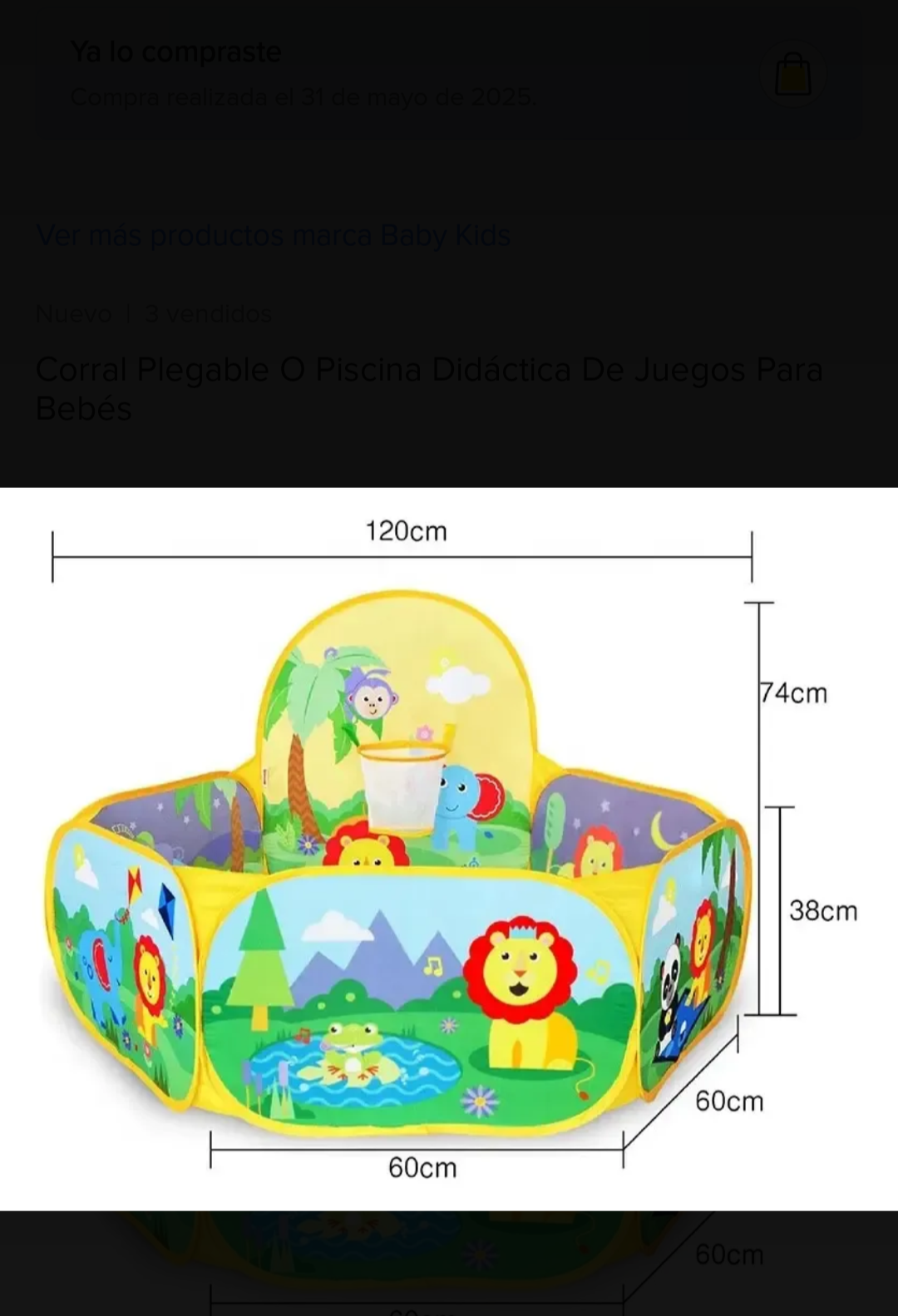 Corral plegable didáctico para bebés