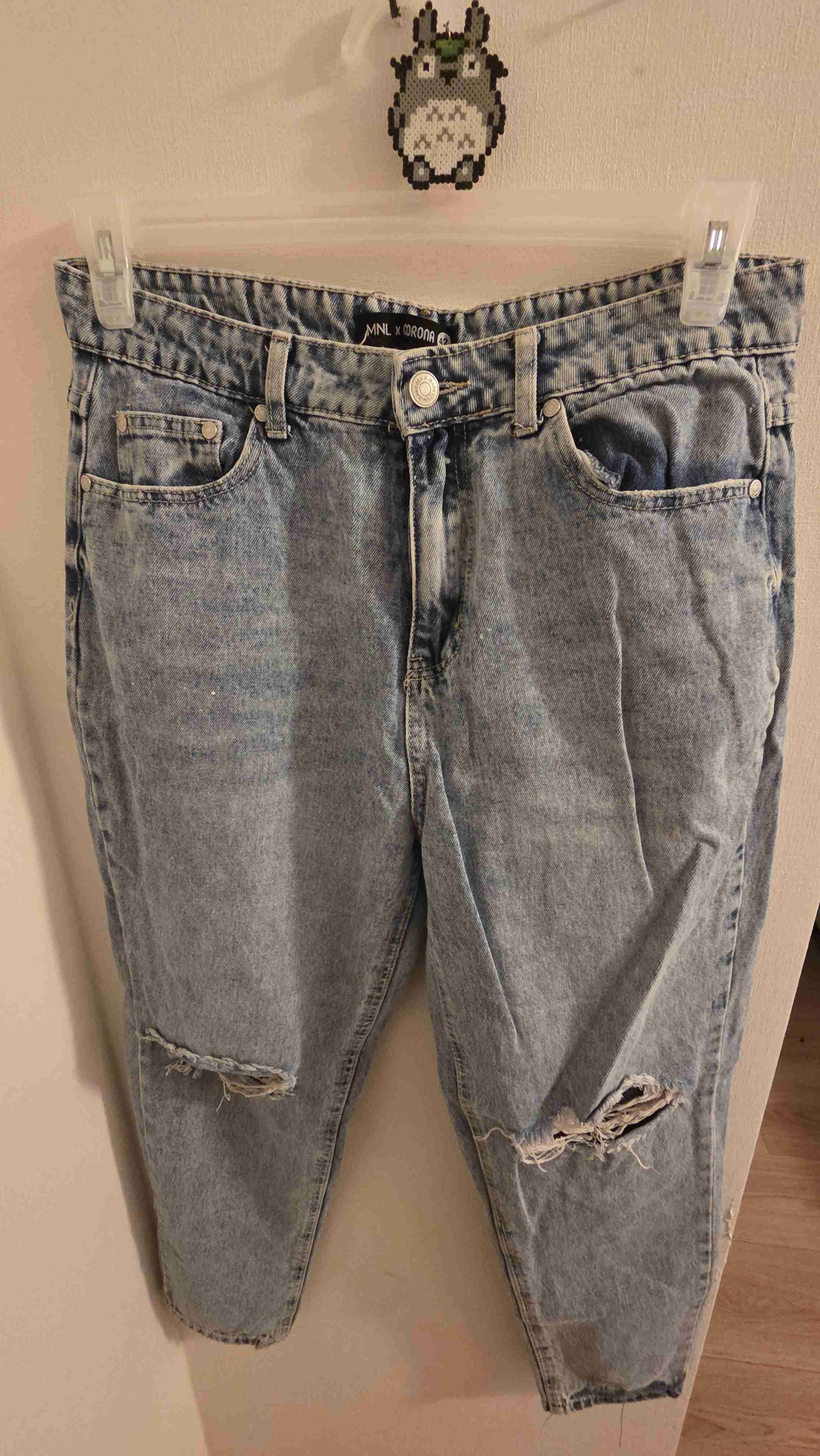 Jeans rasgados denim claro