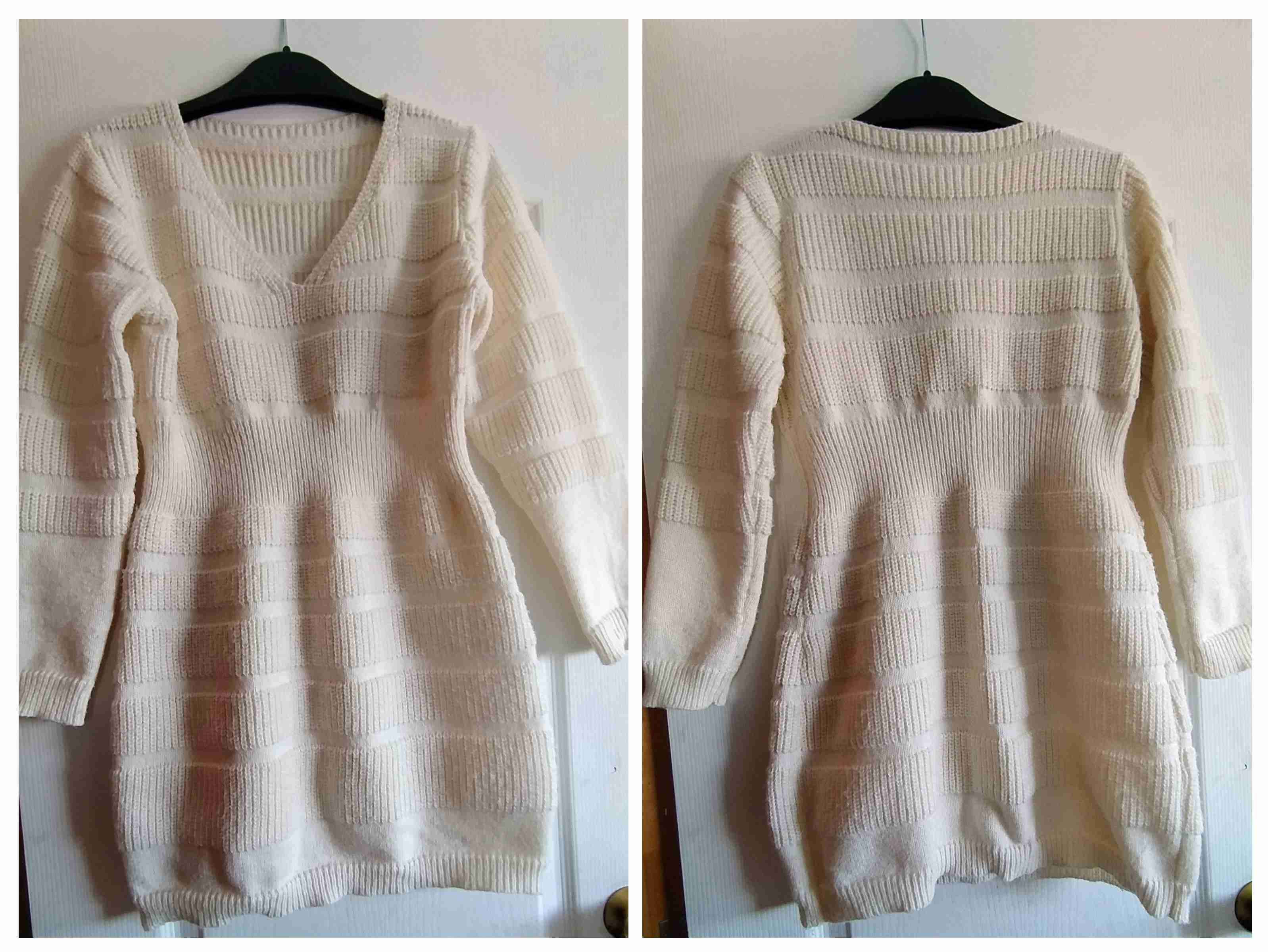 Vestido de punto blanco - miniatura 4