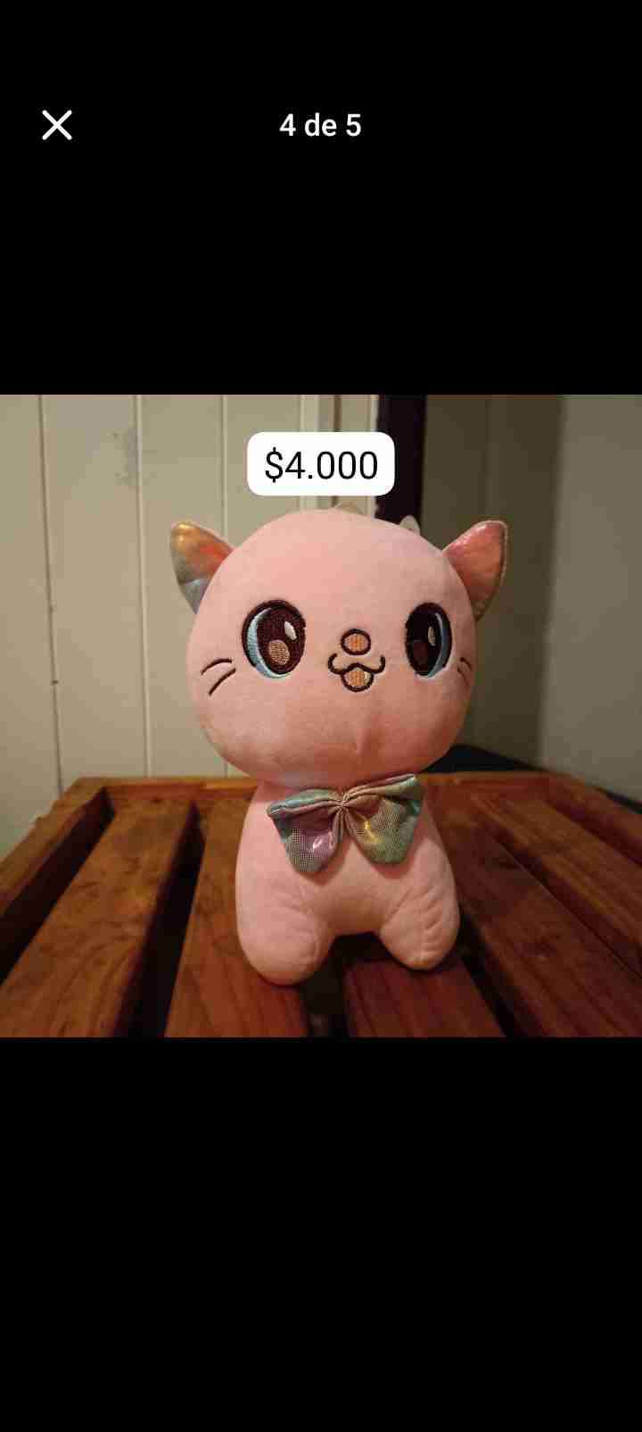 Peluche gatito rosado