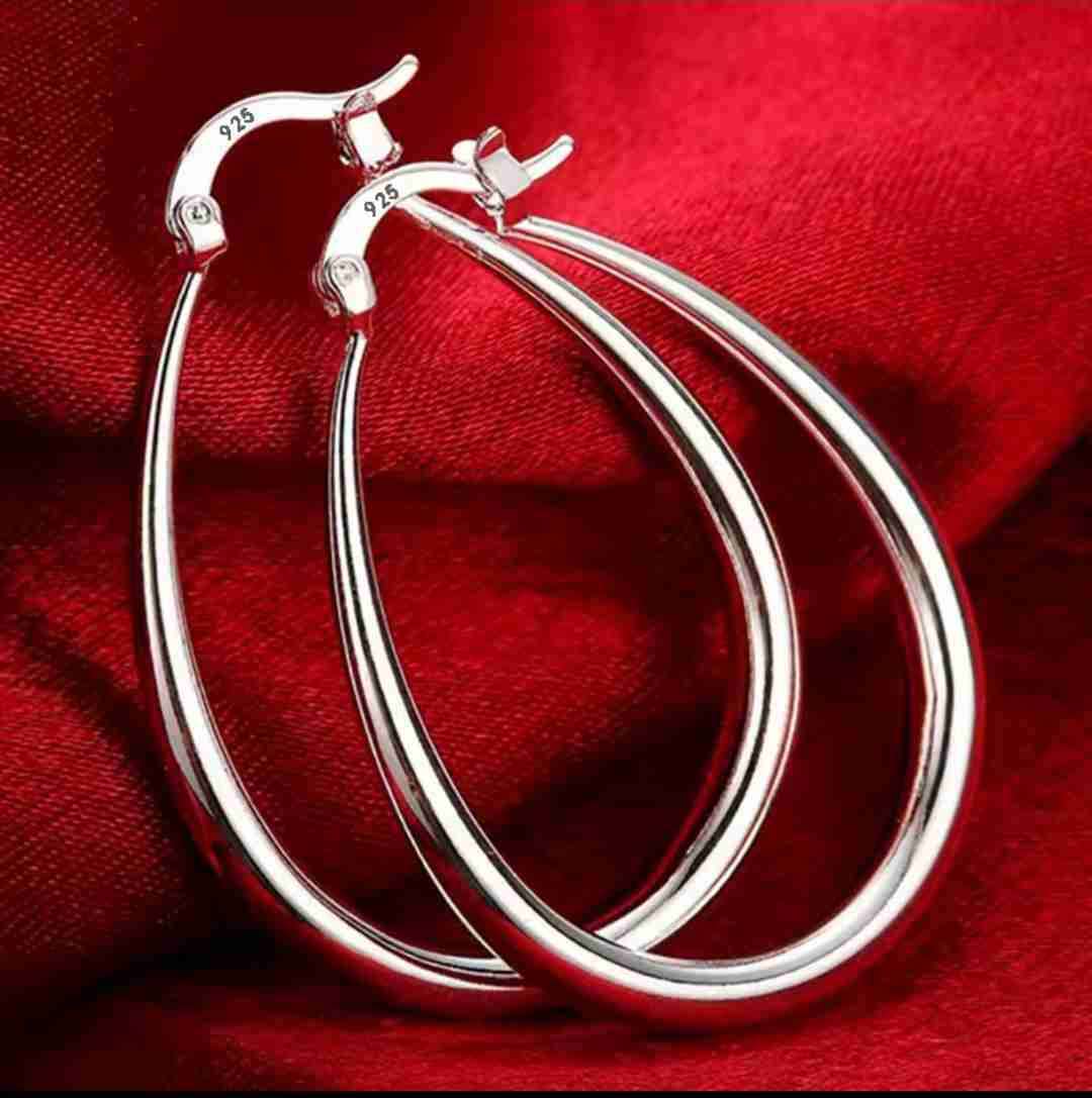 Aros de plata elegantes - miniatura 2