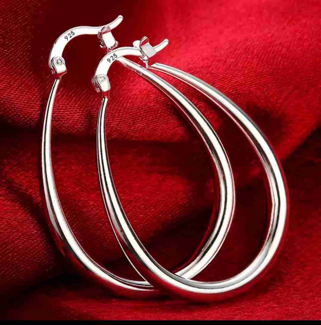 Aros de plata elegantes - miniatura 4