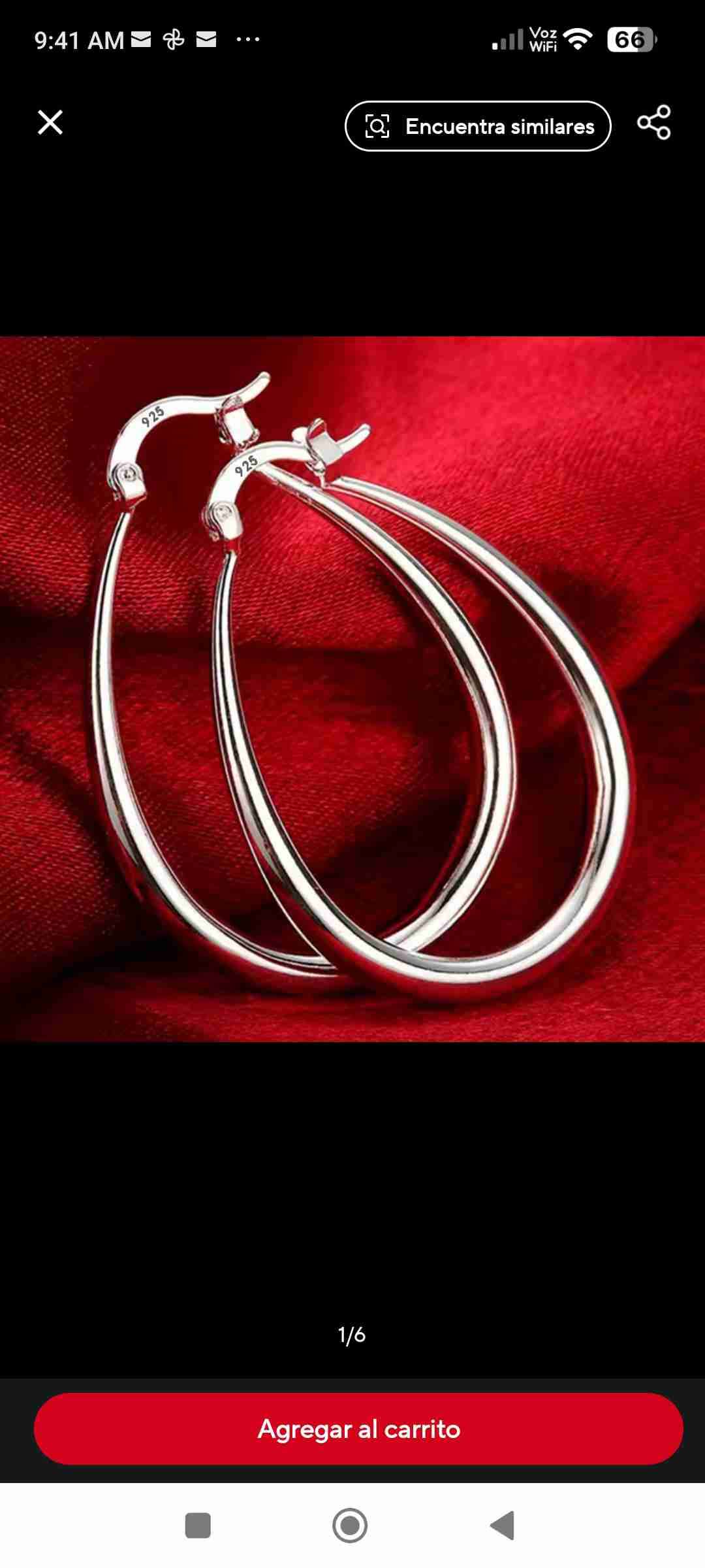 Aros de plata elegantes - miniatura 5