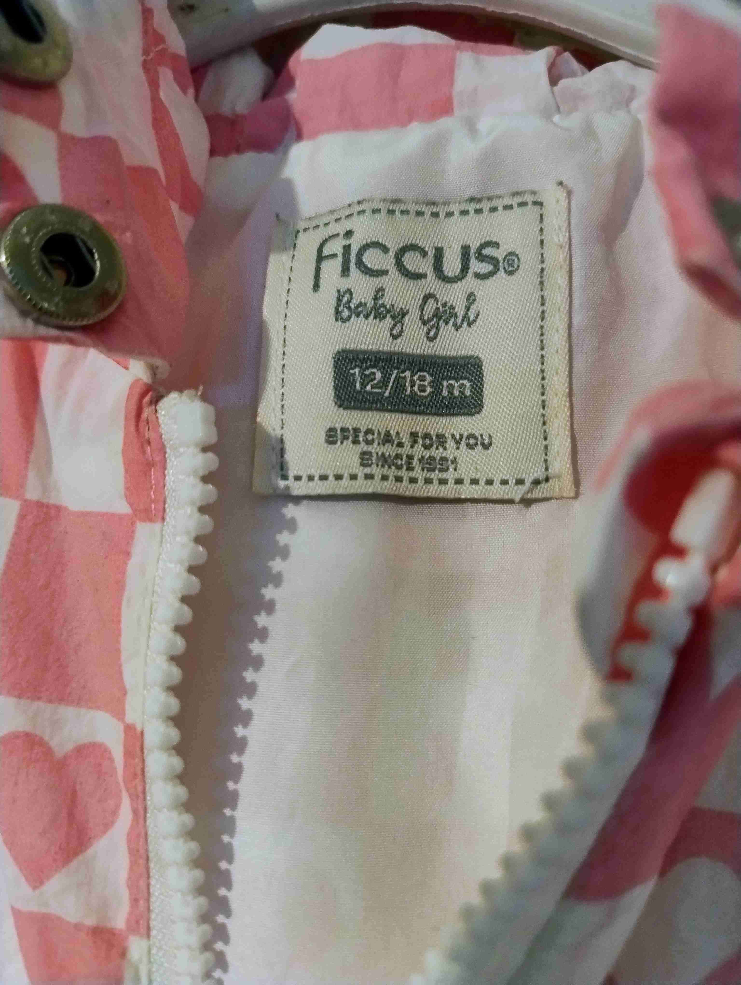 Cortaviento rosa con corazones Ficcus 12/18 m - miniatura 3