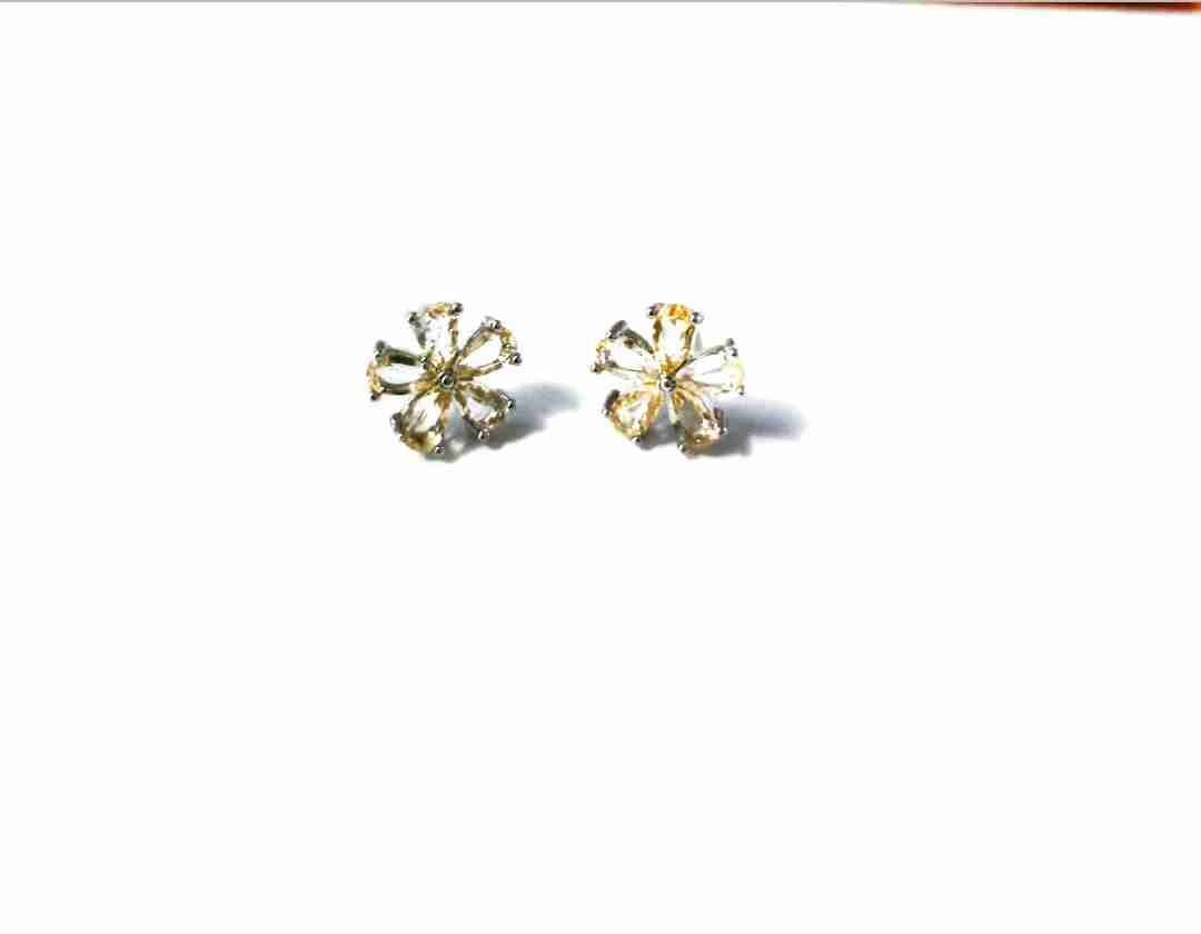 Pendientes  de plata 925 con CITRINO - miniatura 2