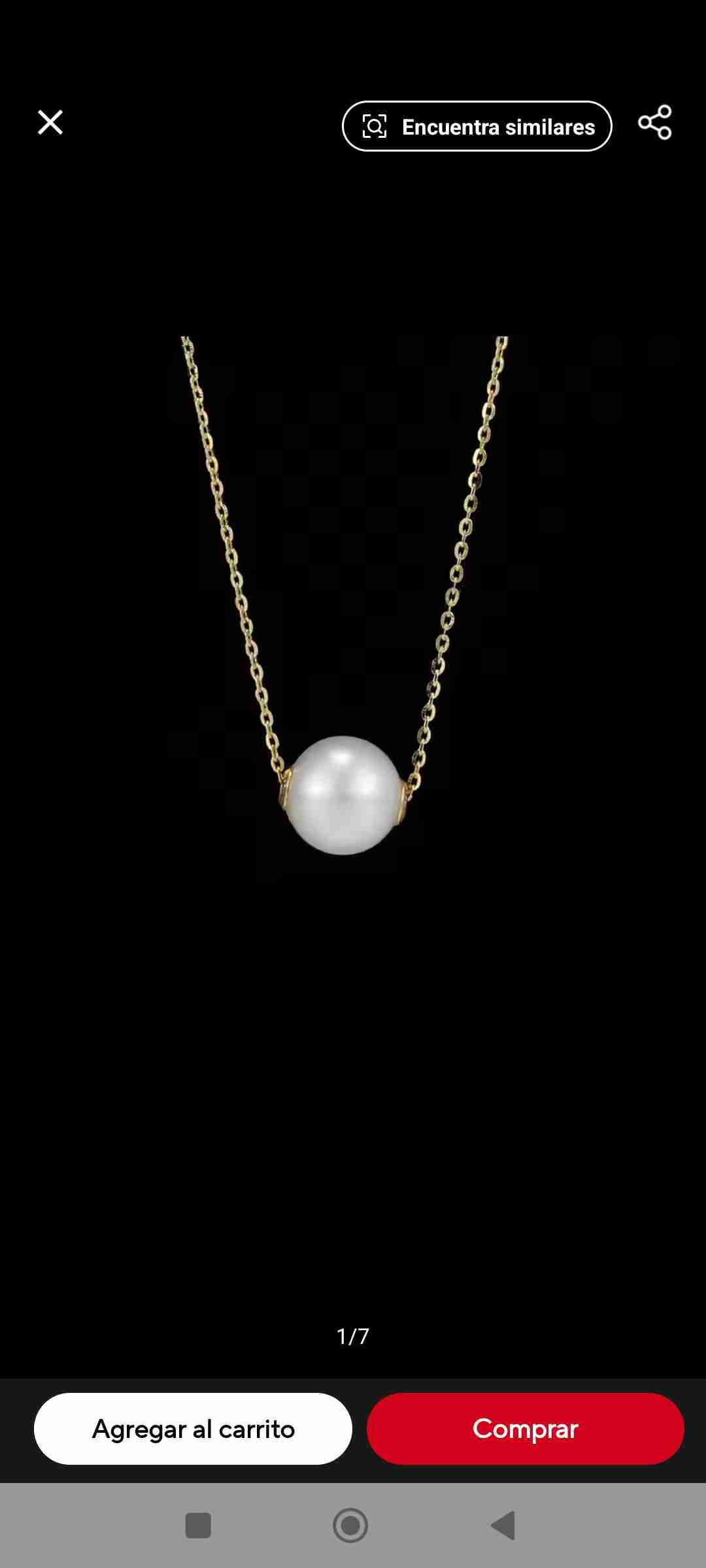 Collar con perla y oro 18 K - 2