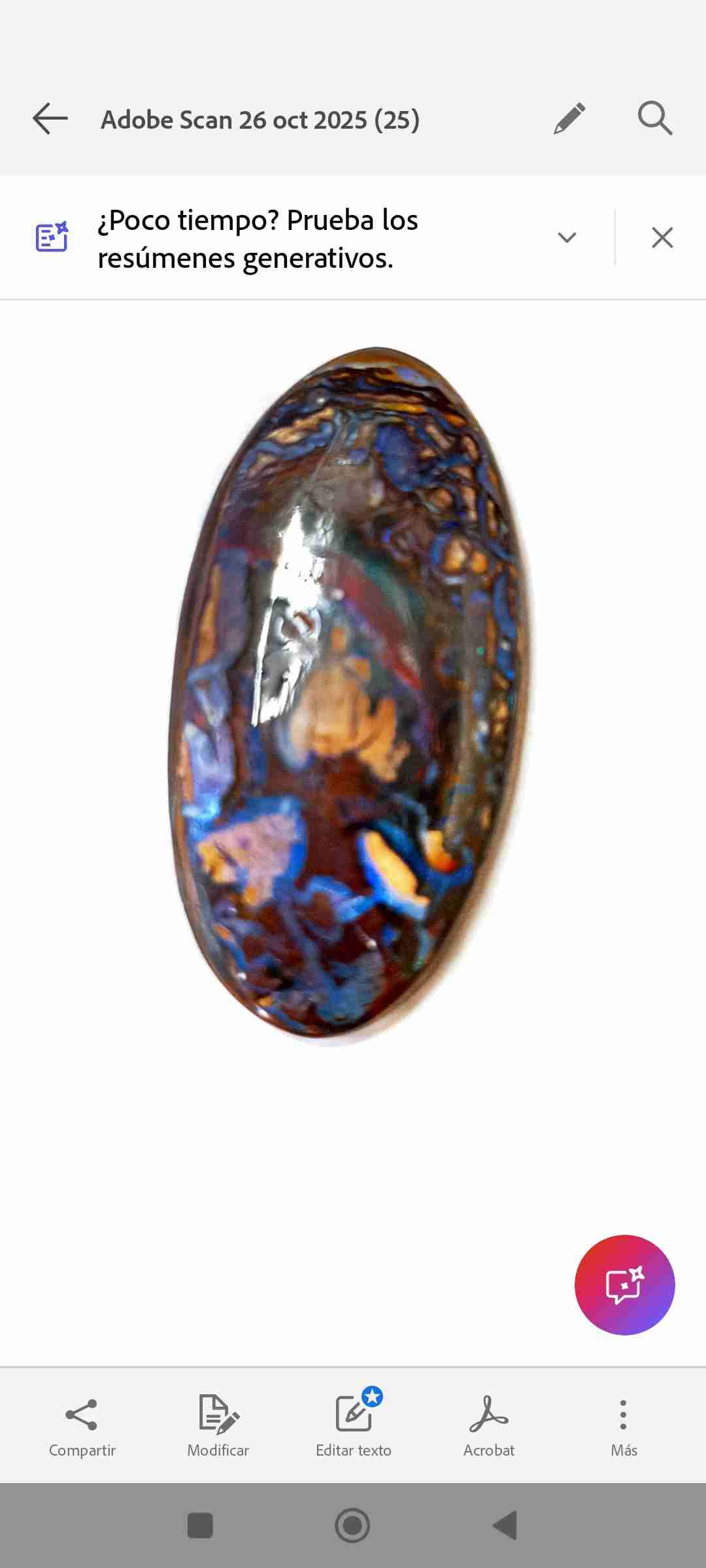 Piedra preciosa opal australiano grande oval - miniatura 2