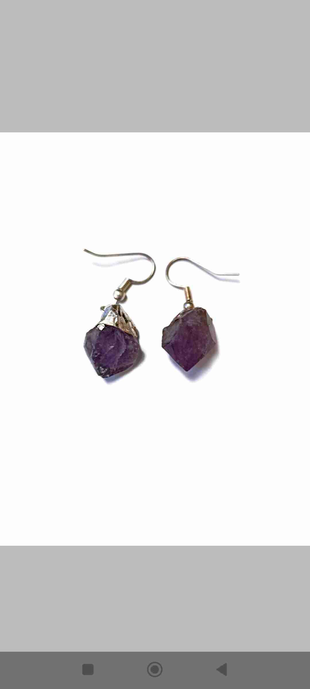 Aros con piedras amatista - miniatura 4