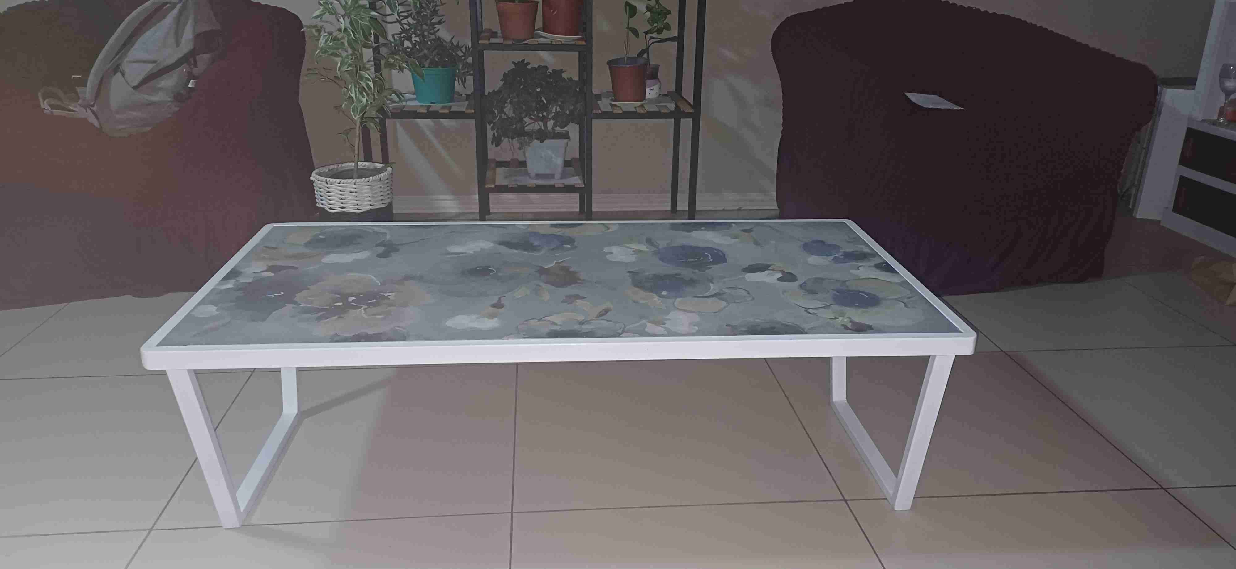 Mesa de centro mesas decorativa floral - miniatura 2