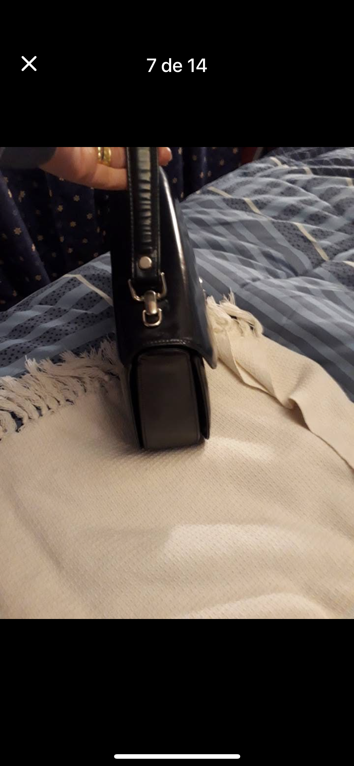 Cartera de cuero azul - miniatura 2