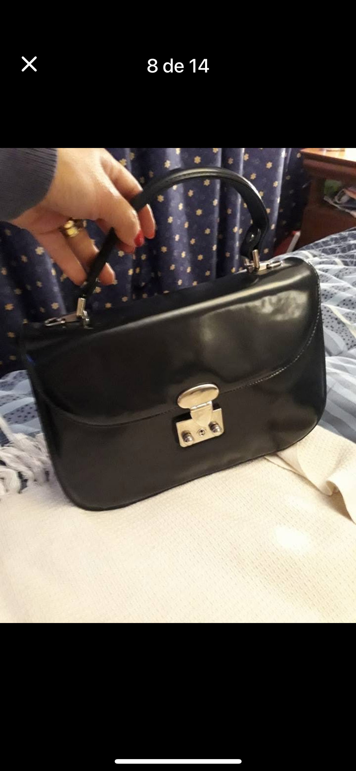 Cartera de cuero azul - miniatura 3