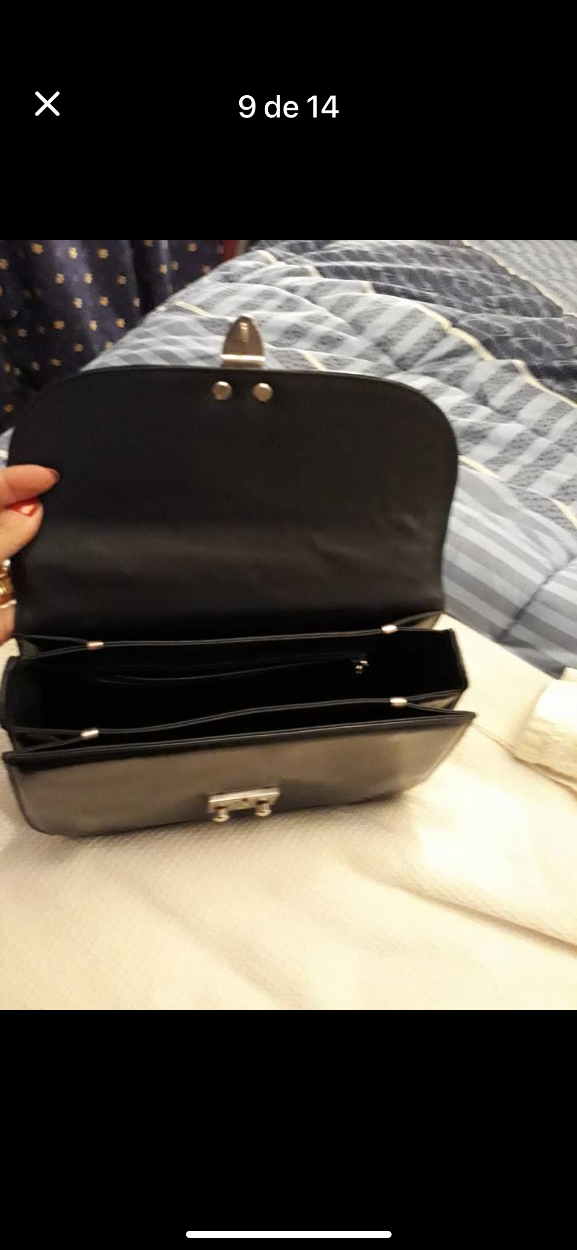 Cartera de cuero azul - miniatura 4