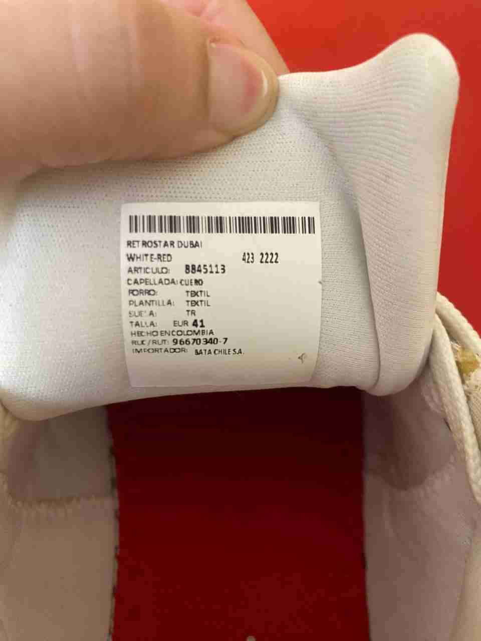 Zapatillas blancas con rojo - miniatura 1