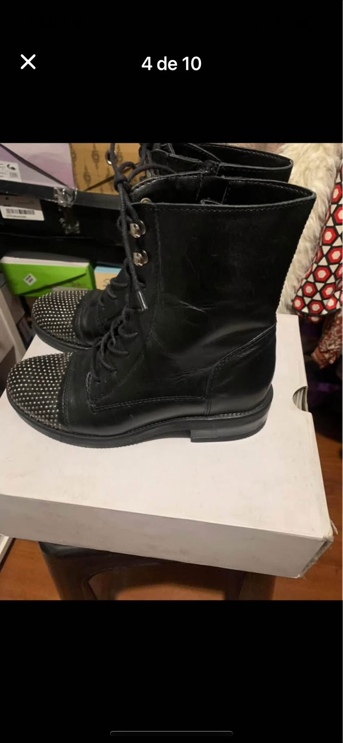 Botines negros con tachas - miniatura 2