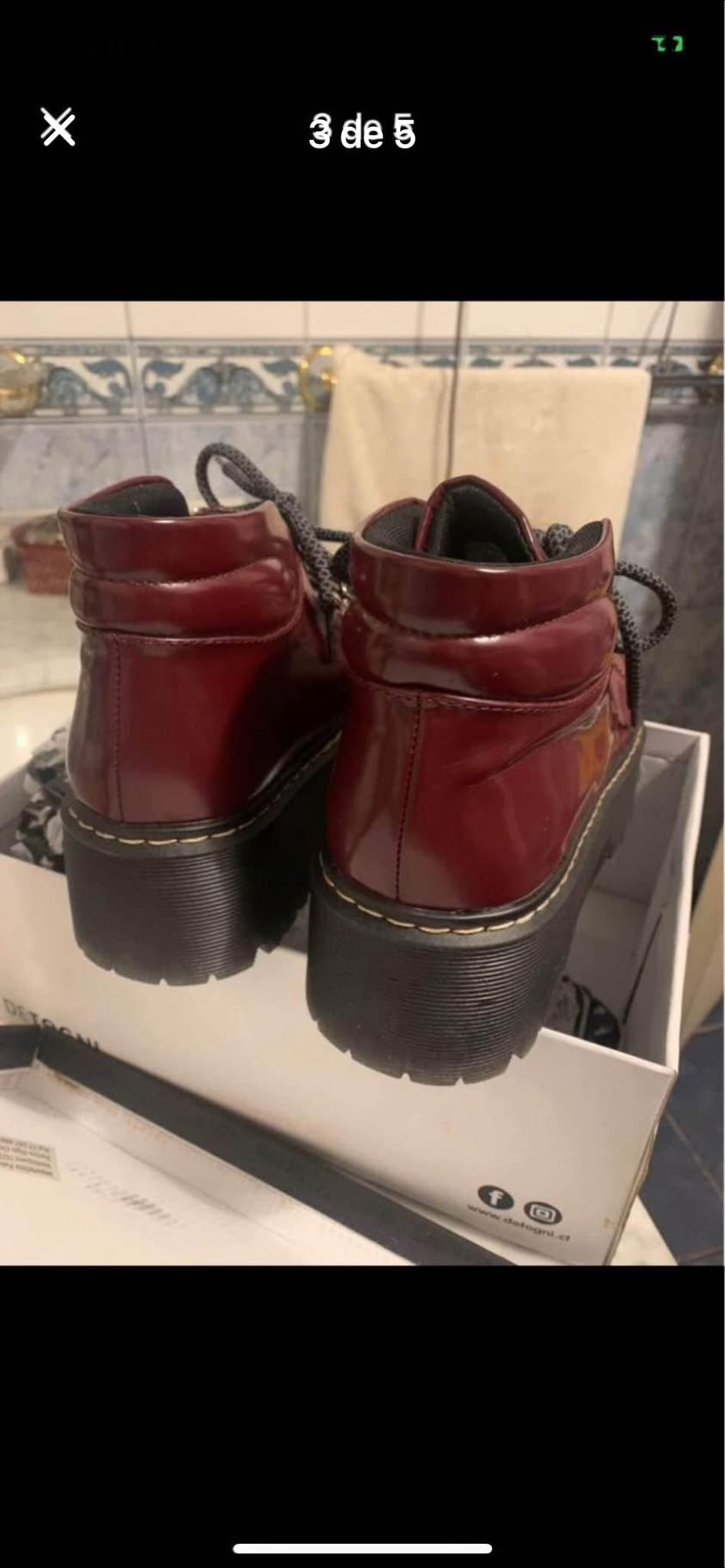 Botines burdeos Detogni talle 37 - 2