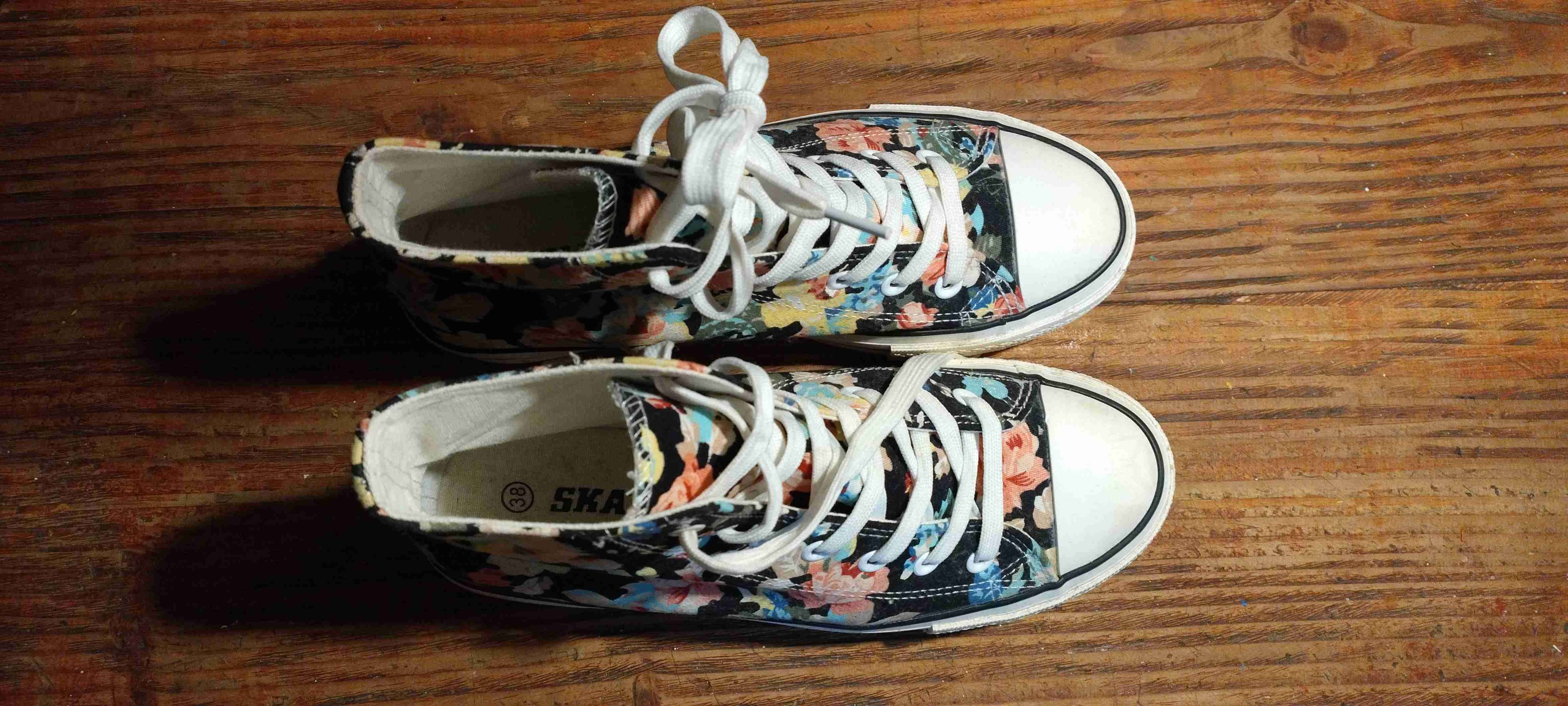 Zapatillas estampado floral, tela - miniatura 4