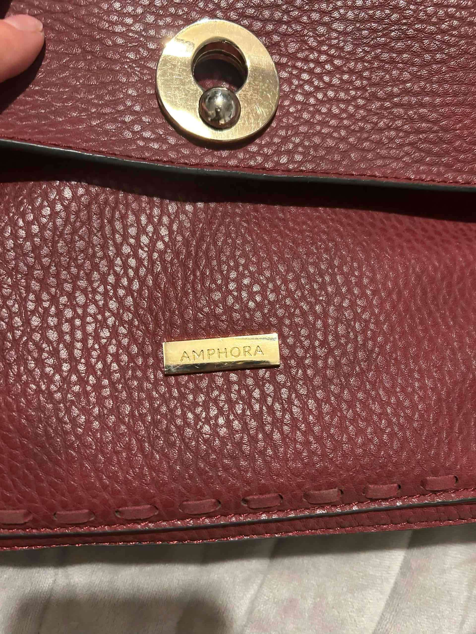 Cartera burdeo con flecos - miniatura 2