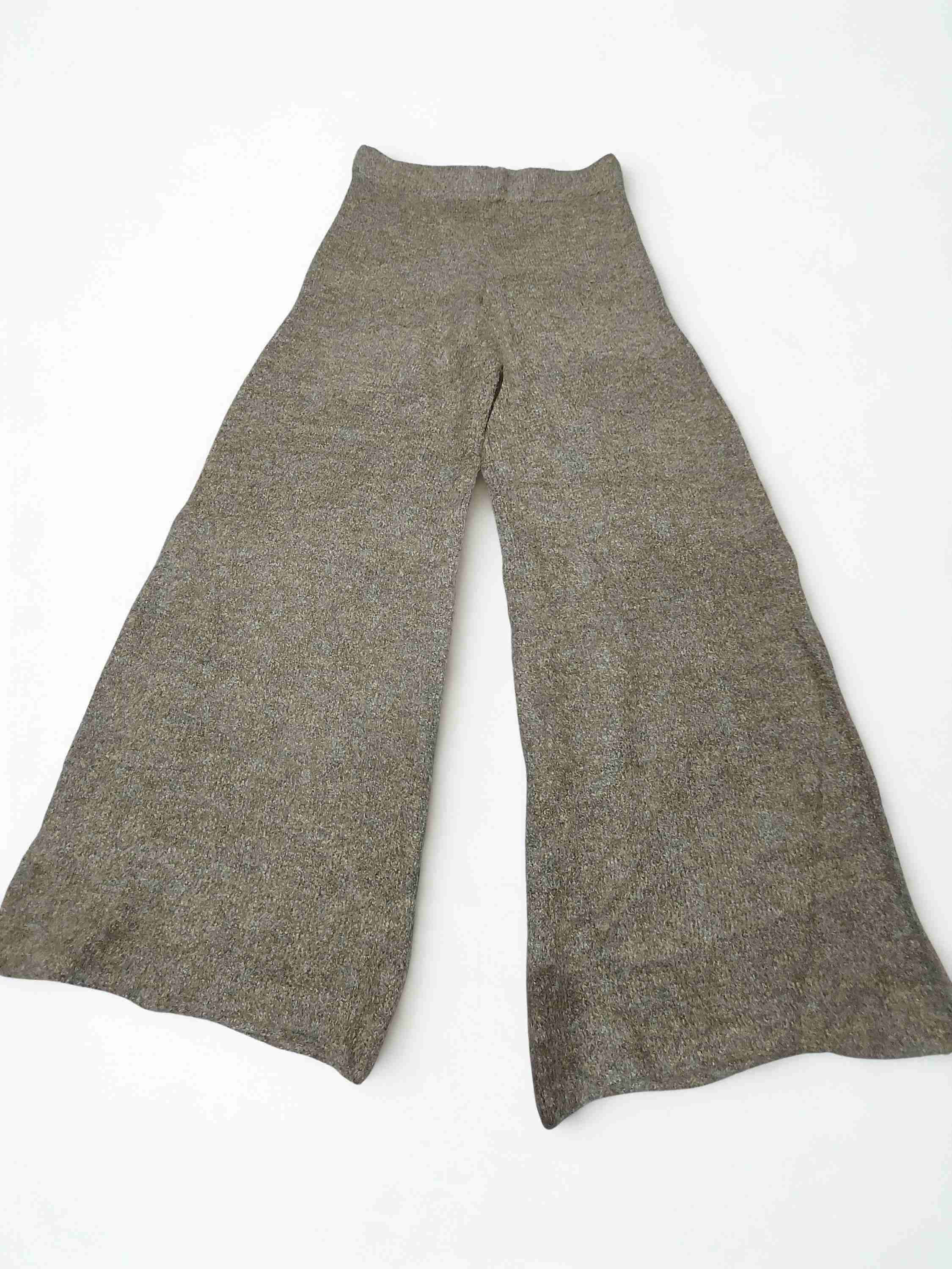 Zara. Pantalones lanilla palazzo. Talla 38 - miniatura 1