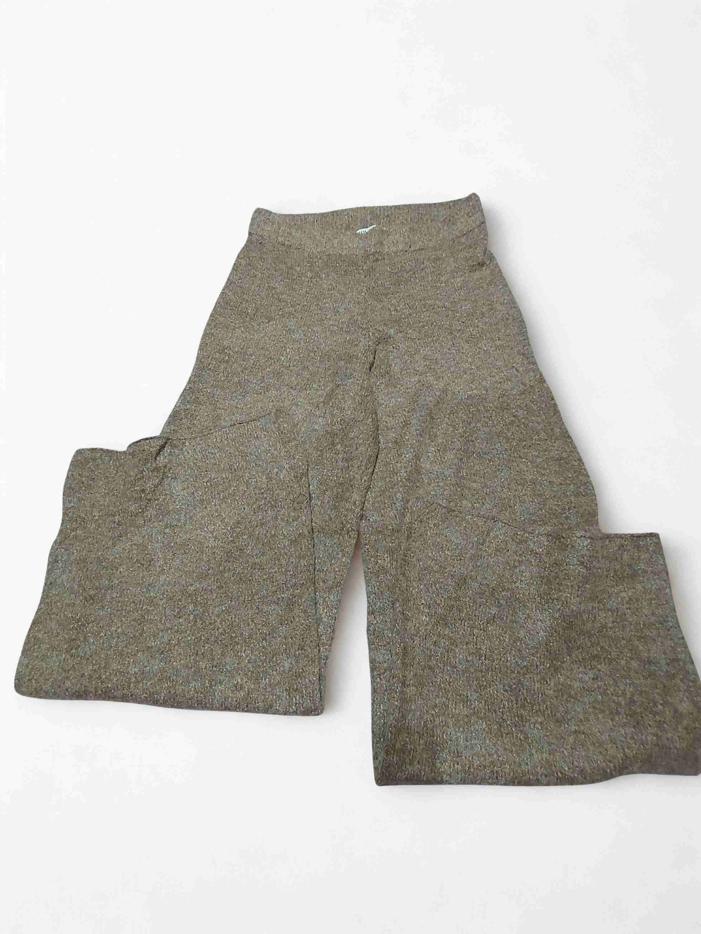 Zara. Pantalones lanilla palazzo. Talla 38 - miniatura 2