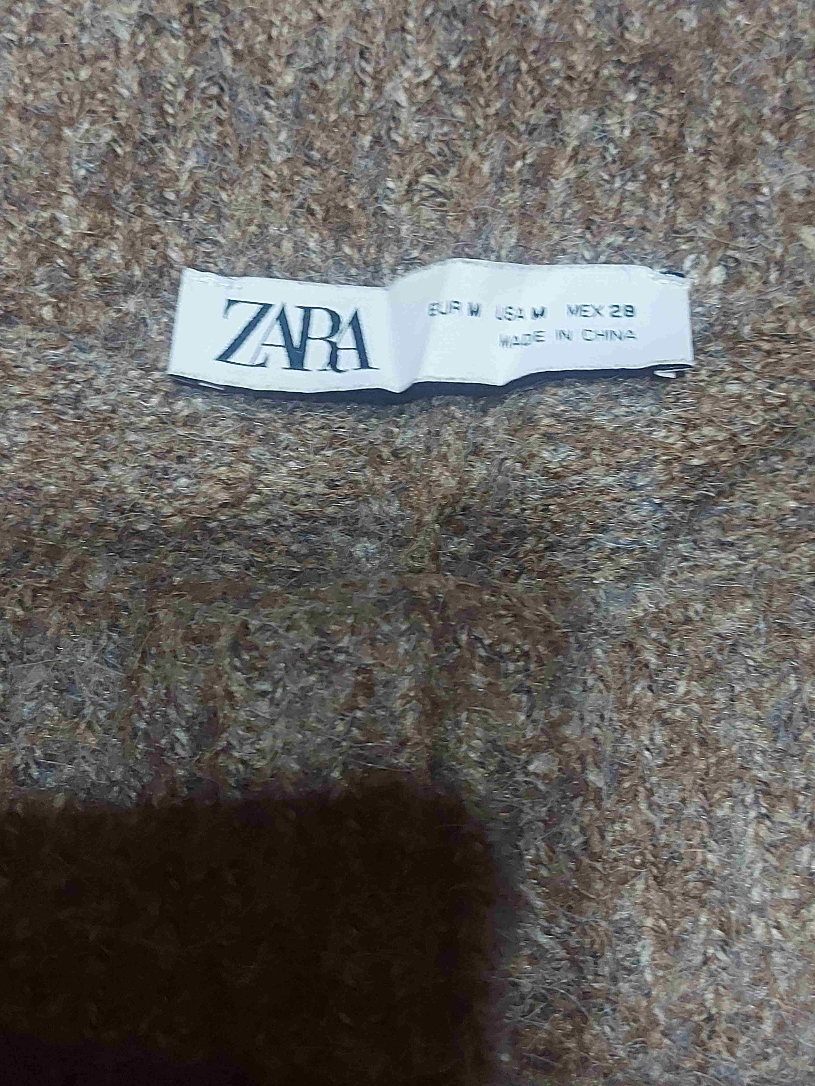 Zara. Pantalones lanilla palazzo. Talla 38 - miniatura 6