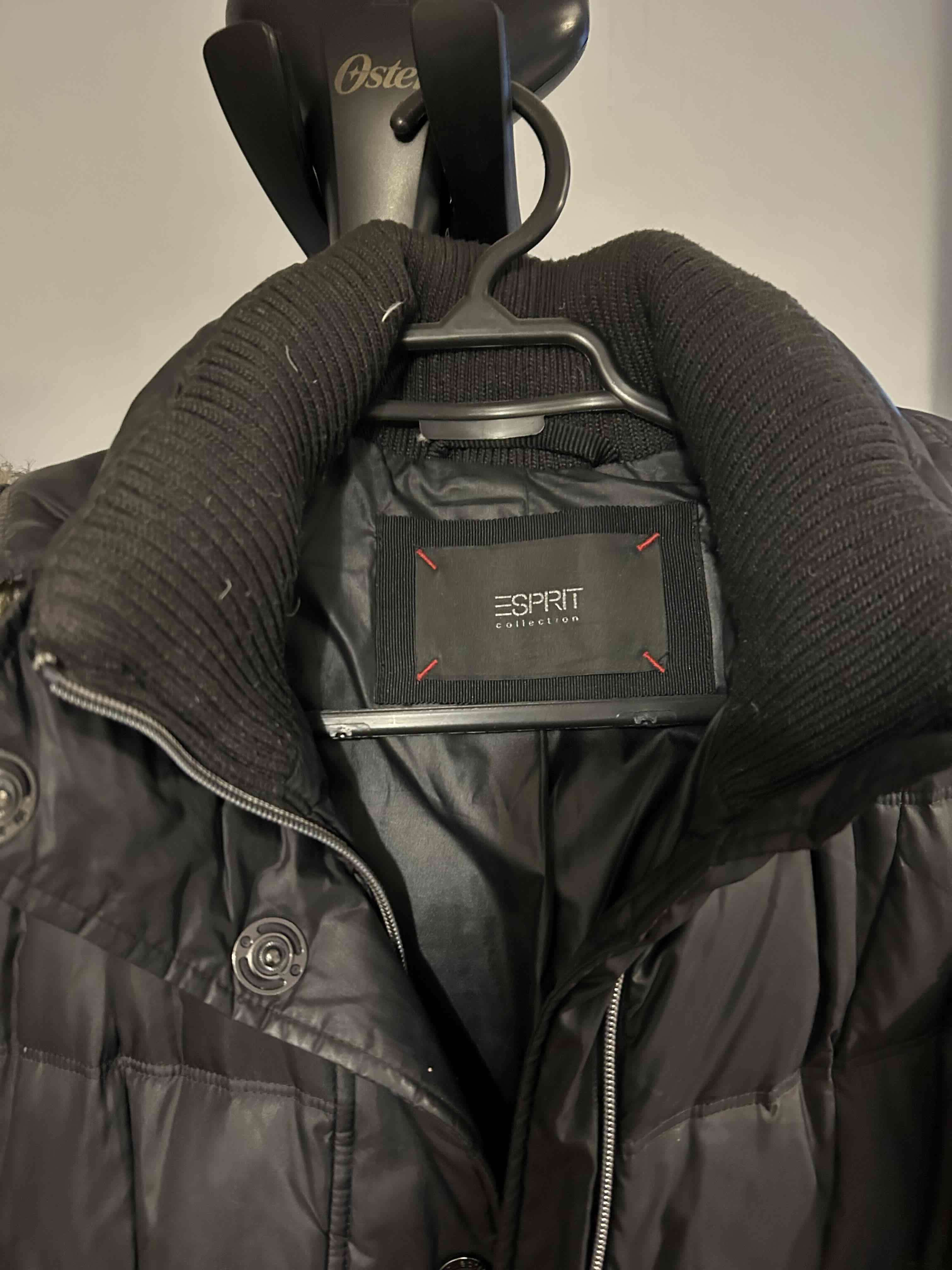 Parka negro largo con capucha - miniatura 3