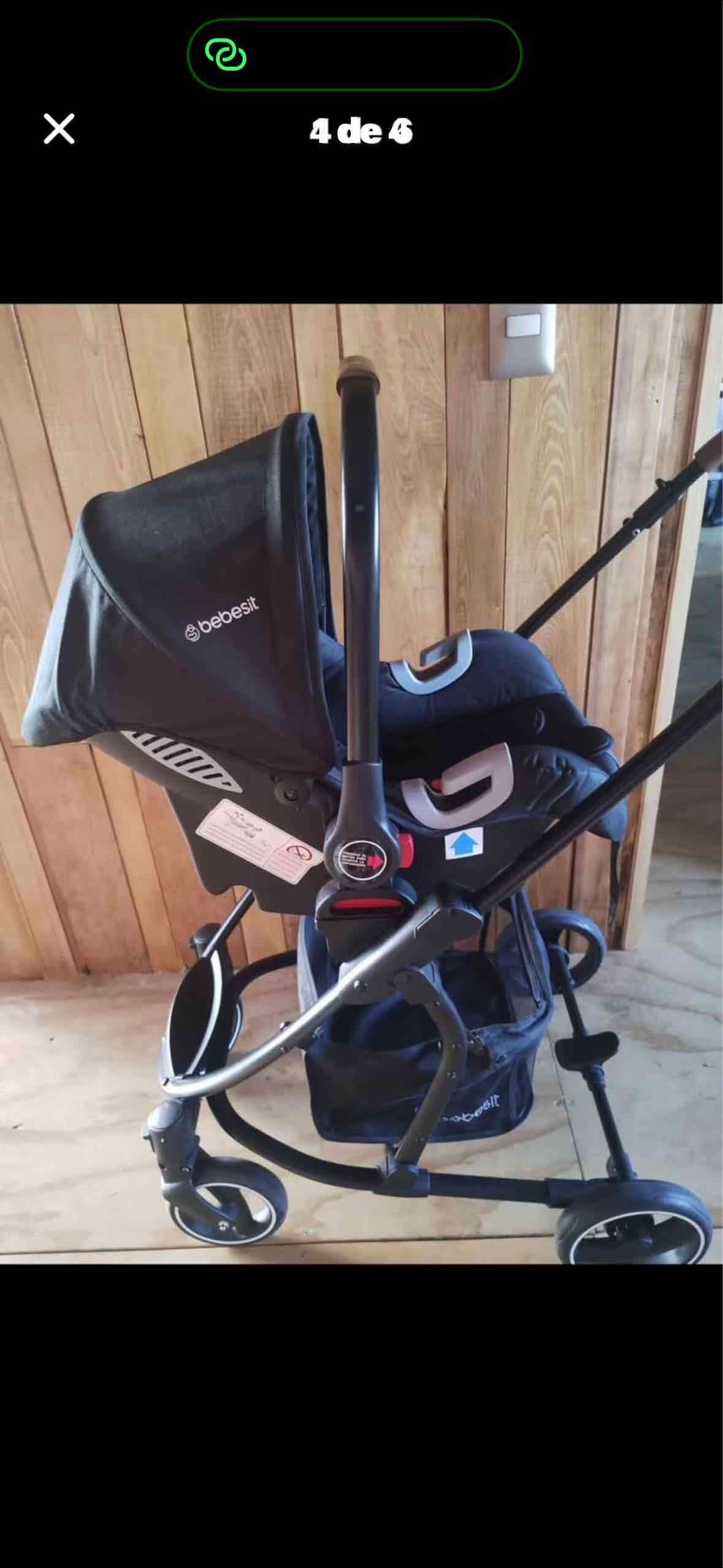 Coche de bebé Bebesit negro - 1