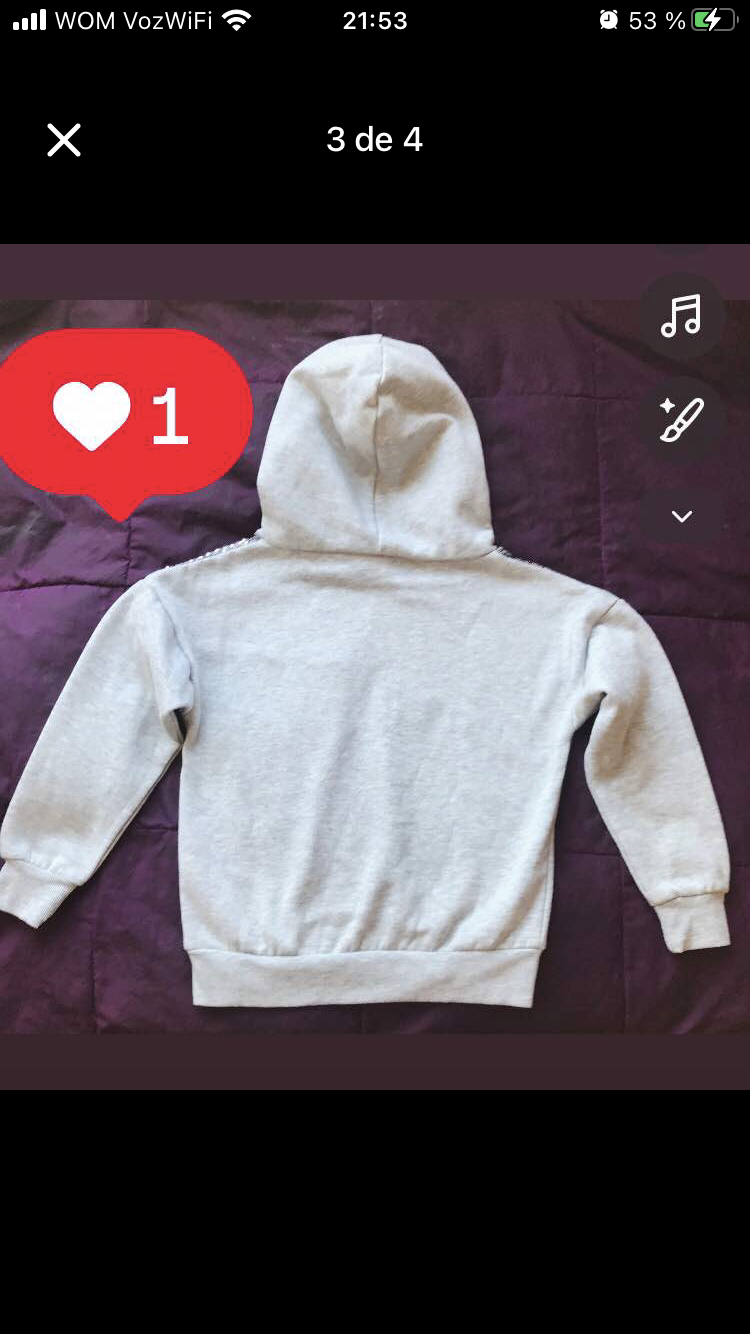 Polerón gris con lentejuelas talla 10 - miniatura 3