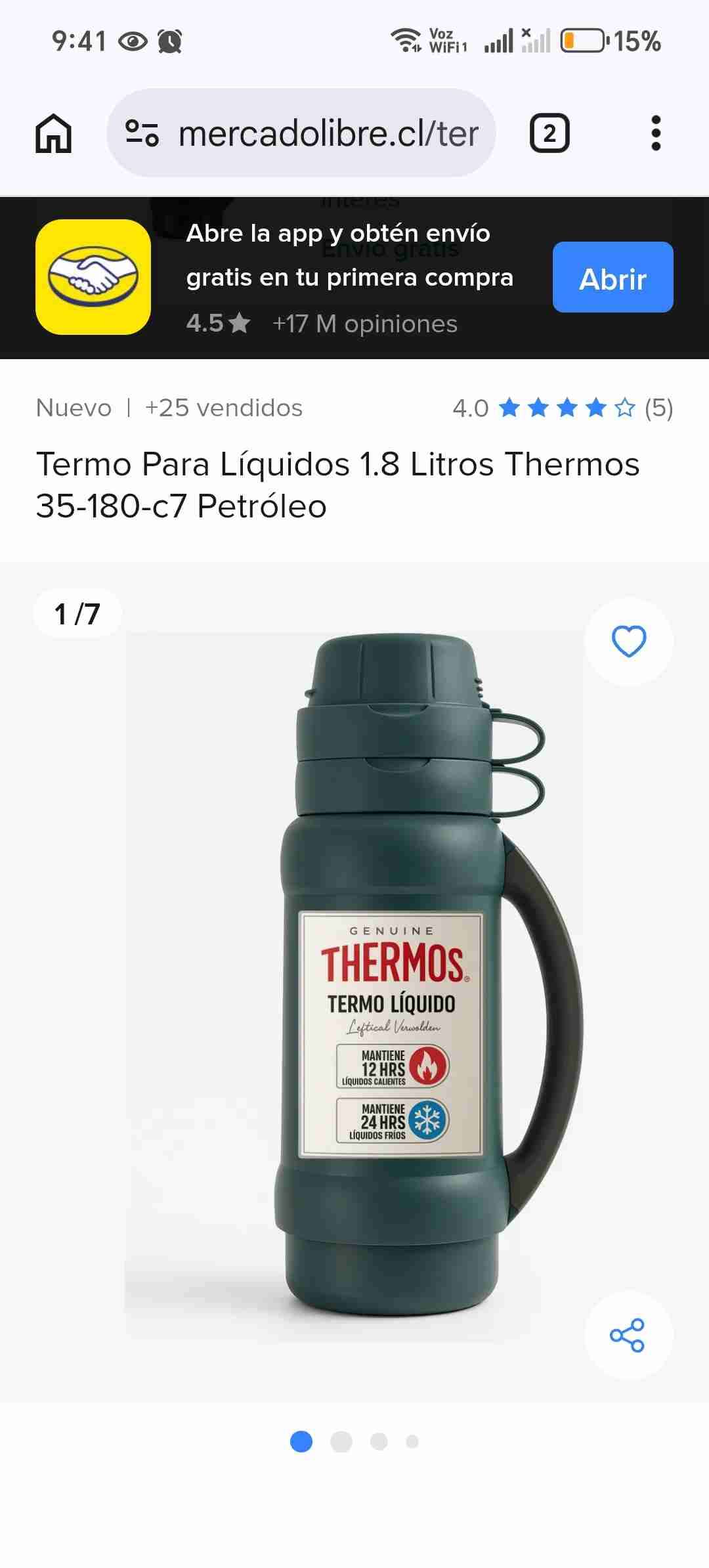 Termo líquido 1.8L petroleo THERMOS