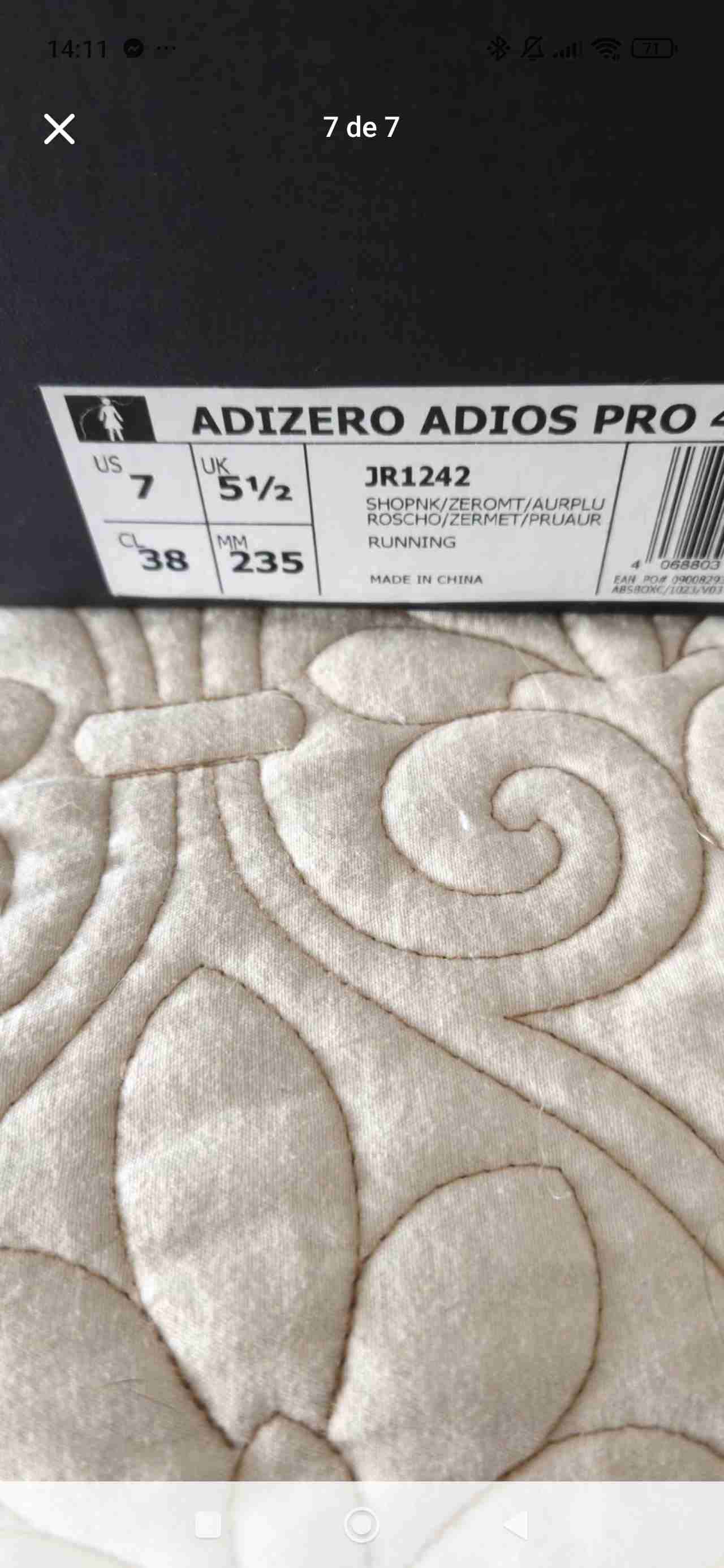 Zapatillas deportivas rosas Adidas pro 4 - miniatura 2