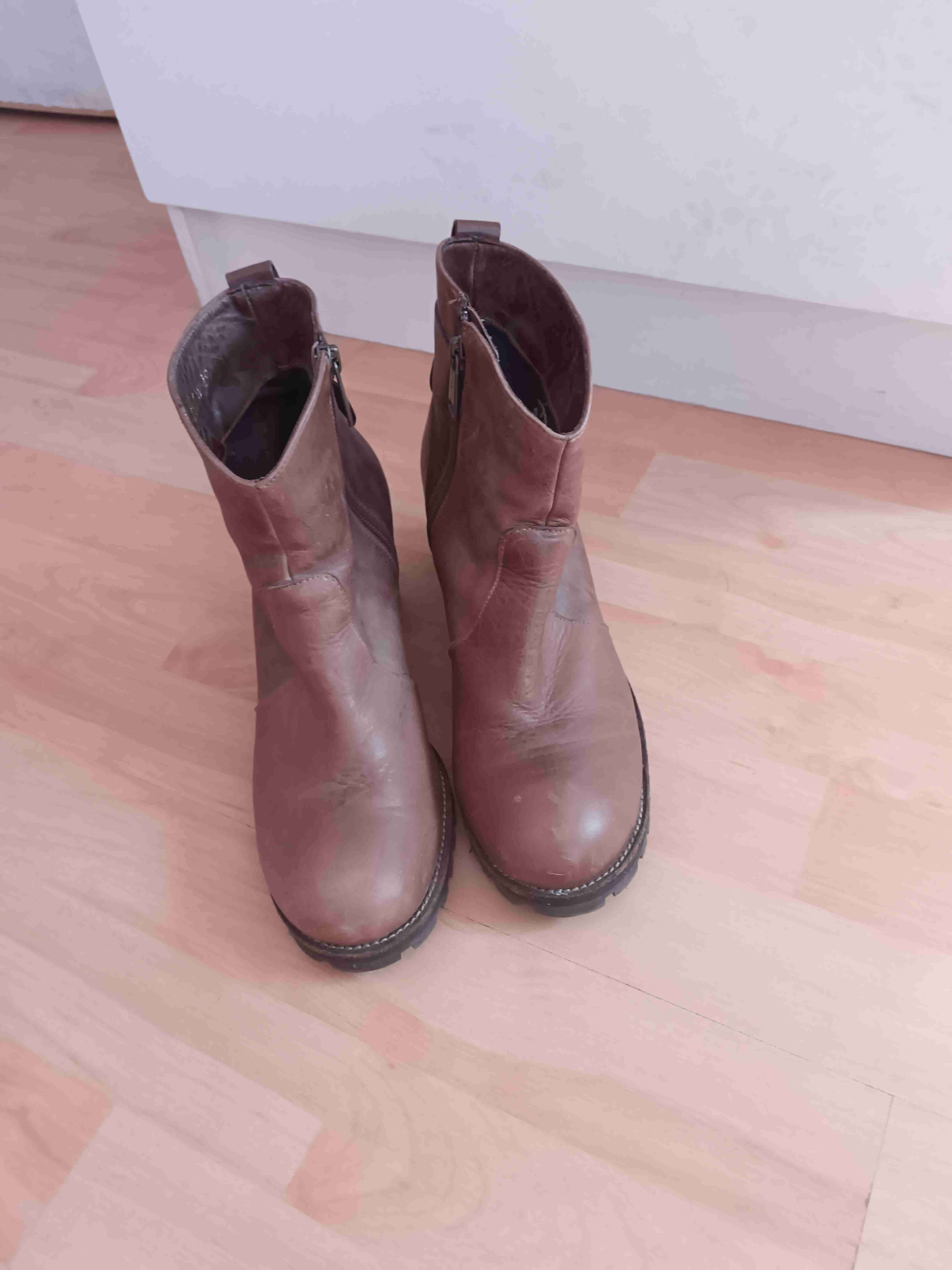 Botines de cuero marrón - miniatura 2